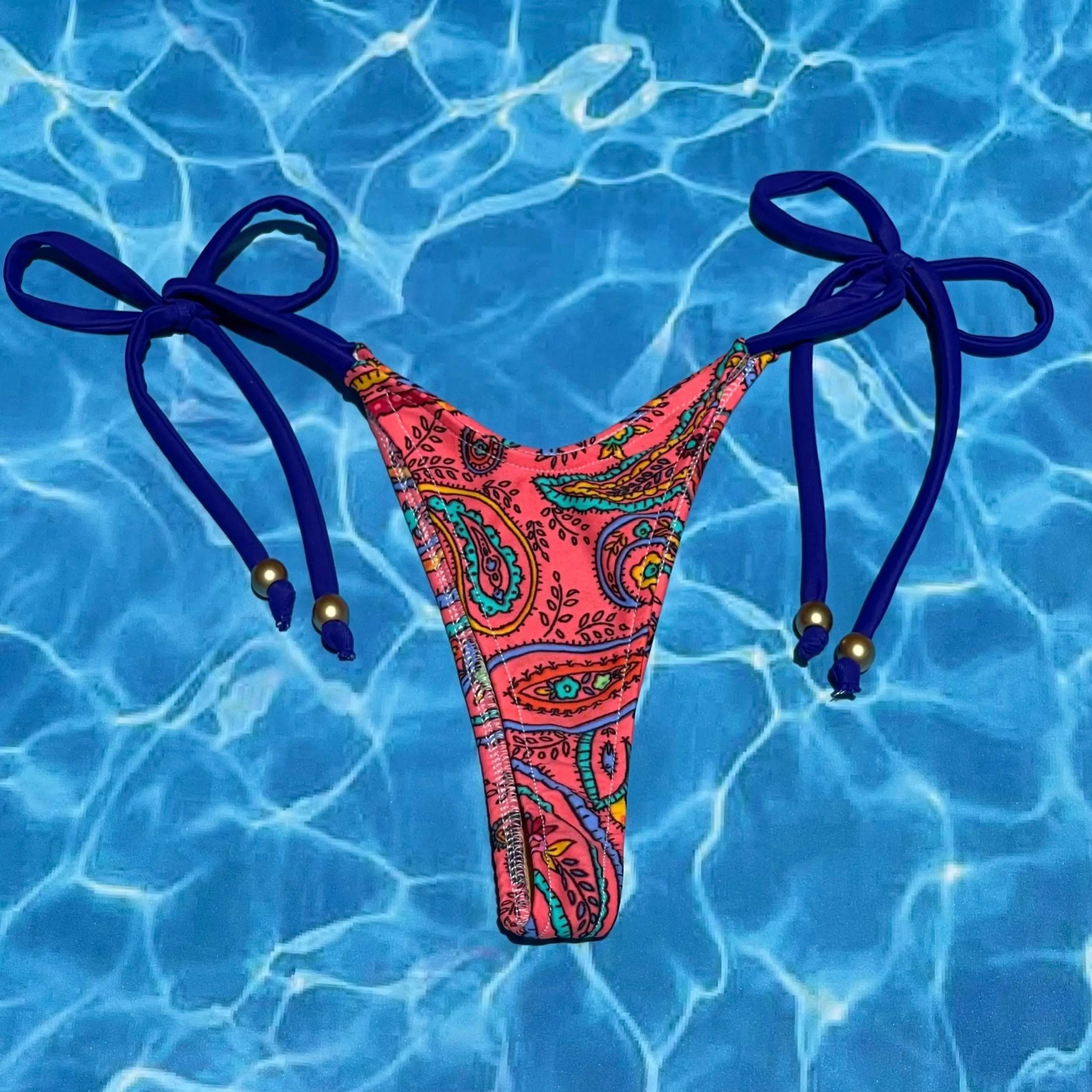Bali Paisley Tie Side Bikini Bottom | Denali Brand