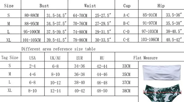 Bandeau tube High Waist Bikini Set