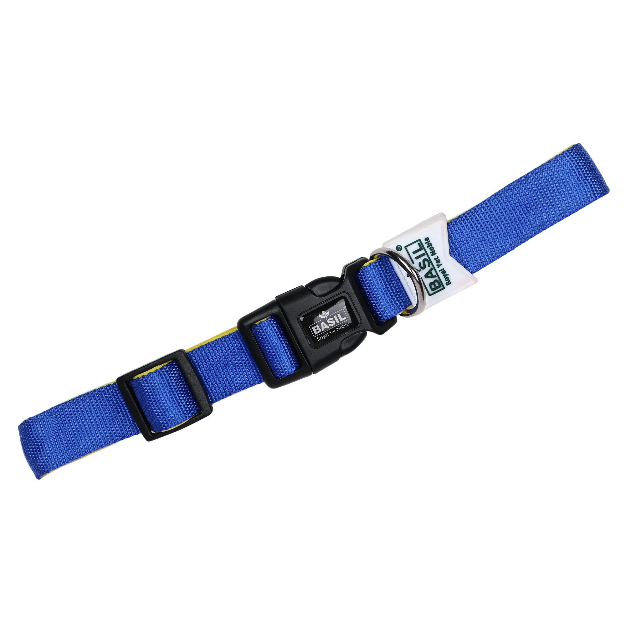 BASIL Padded Adjustable Collar for Dogs & Puppies (Blue)