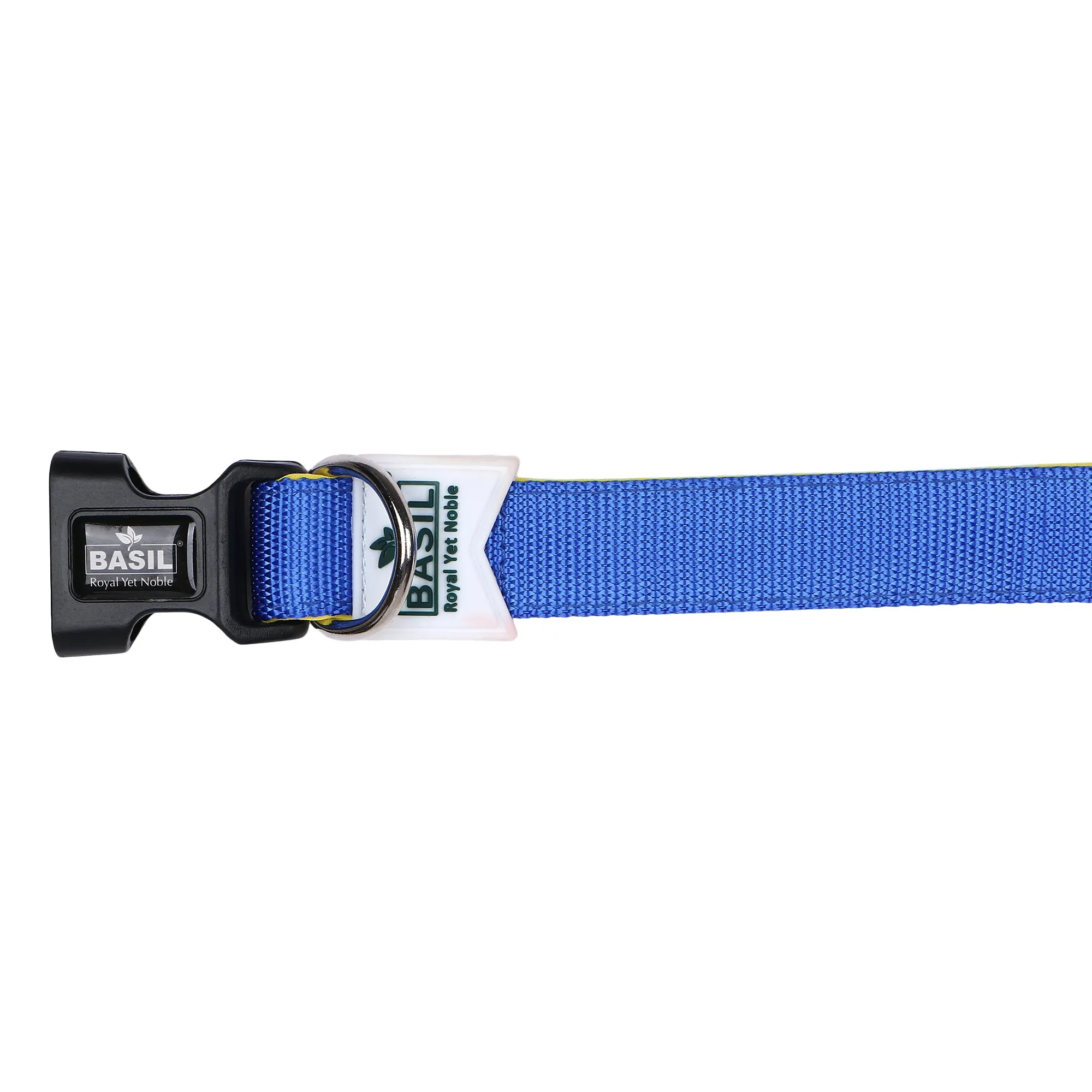 BASIL Padded Adjustable Collar for Dogs & Puppies (Blue)