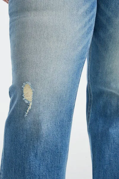BAYEAS Ultra High-Waist Gradient Bootcut Jeans