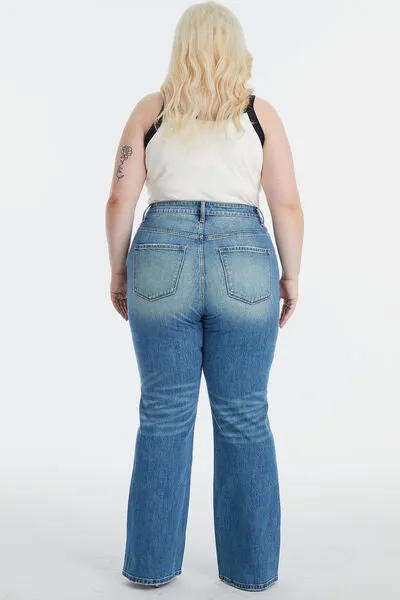 BAYEAS Ultra High-Waist Gradient Bootcut Jeans