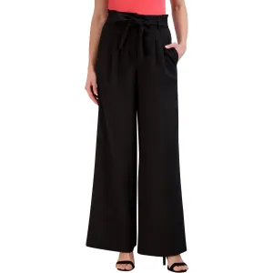 BCBGMAXAZRIA Womens High Waist Paperbag Wide Leg Pants