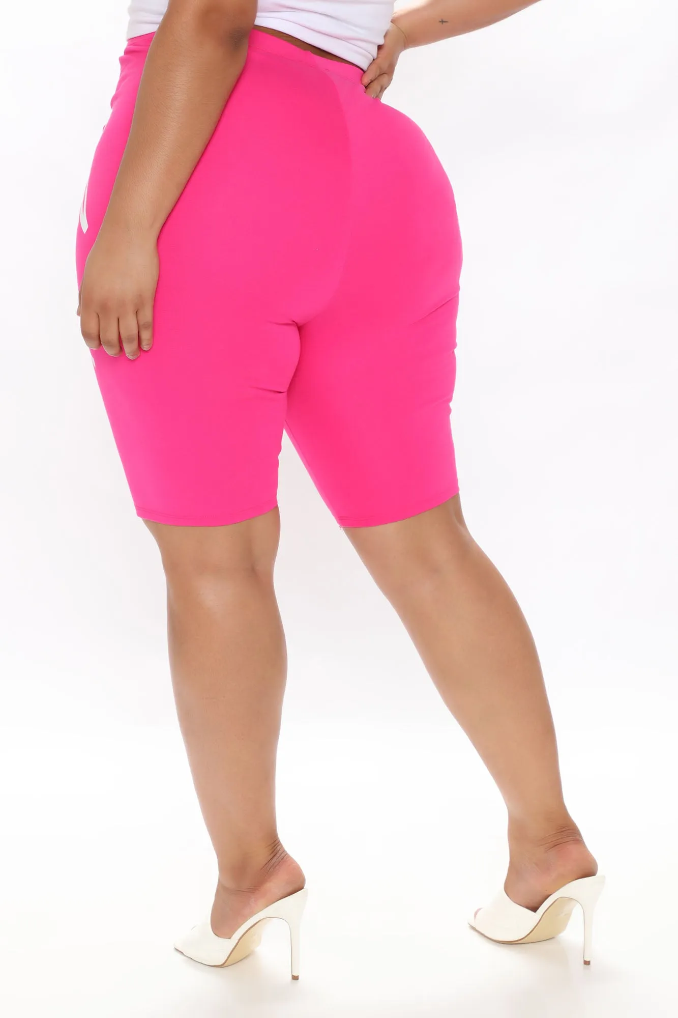 Be My Angel Biker Short - Hot Pink/combo