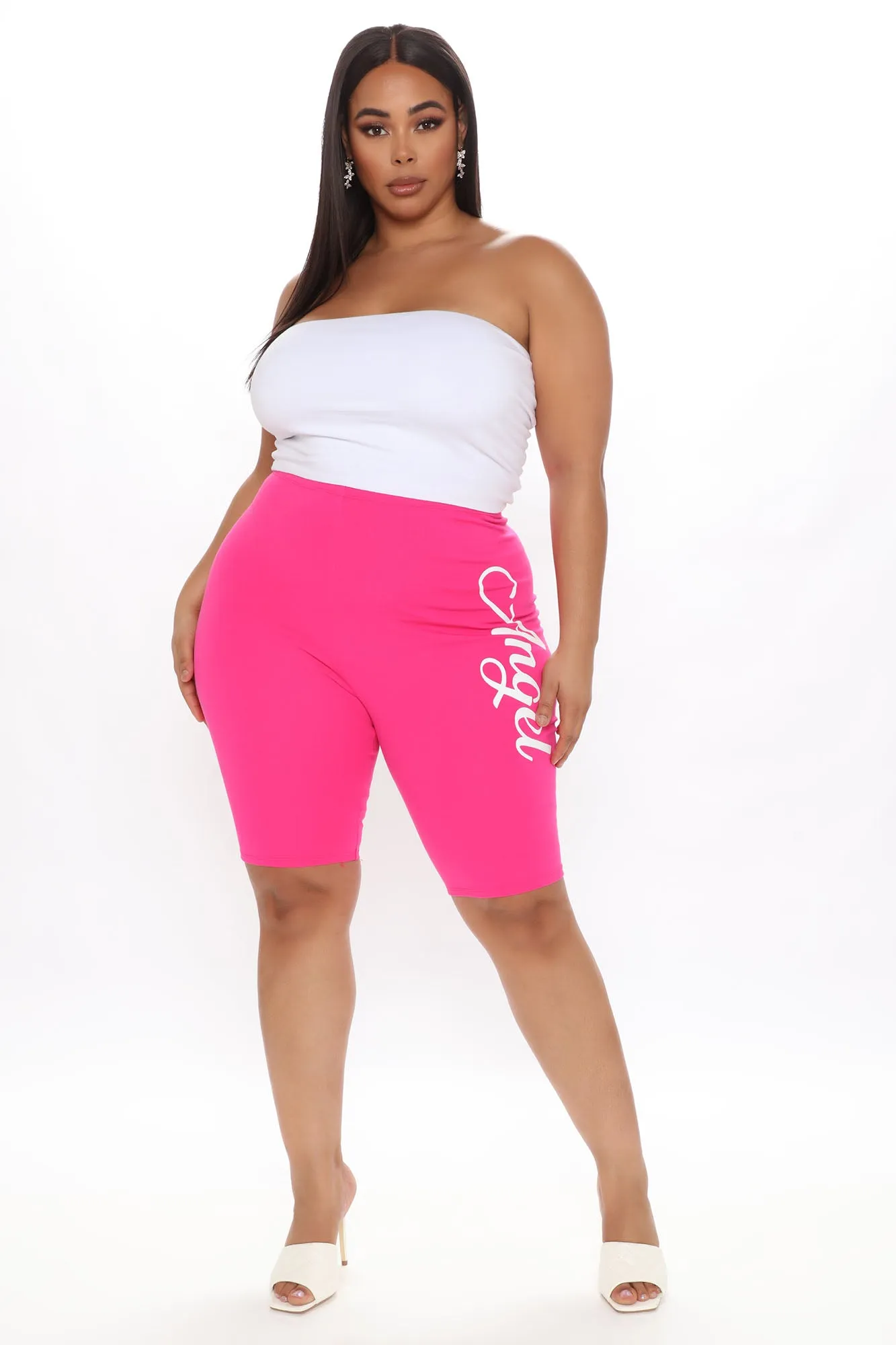 Be My Angel Biker Short - Hot Pink/combo
