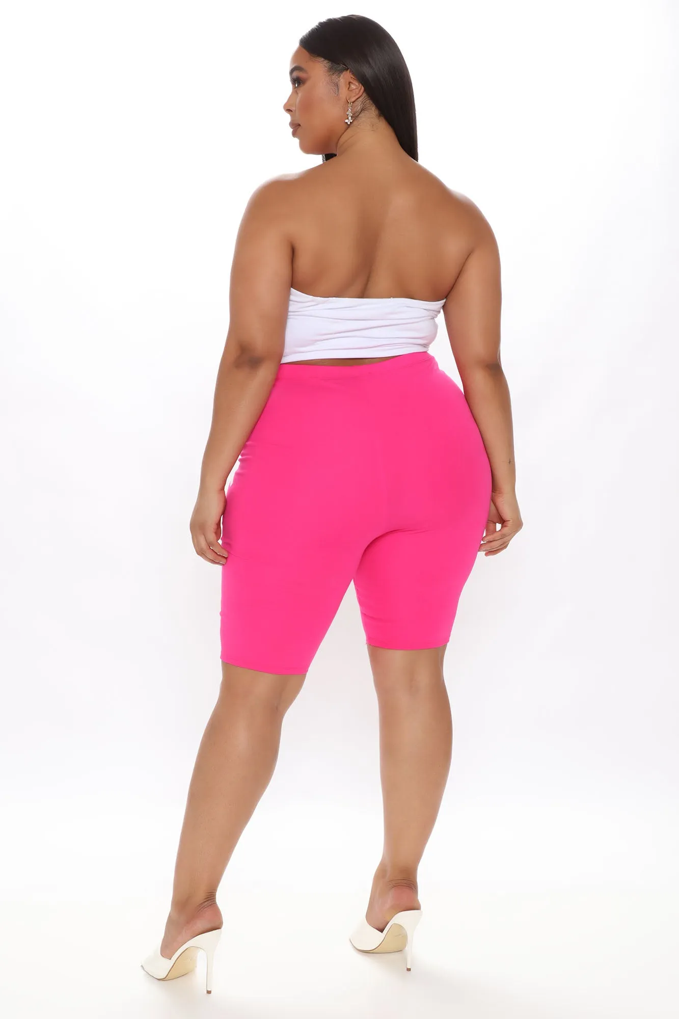 Be My Angel Biker Short - Hot Pink/combo