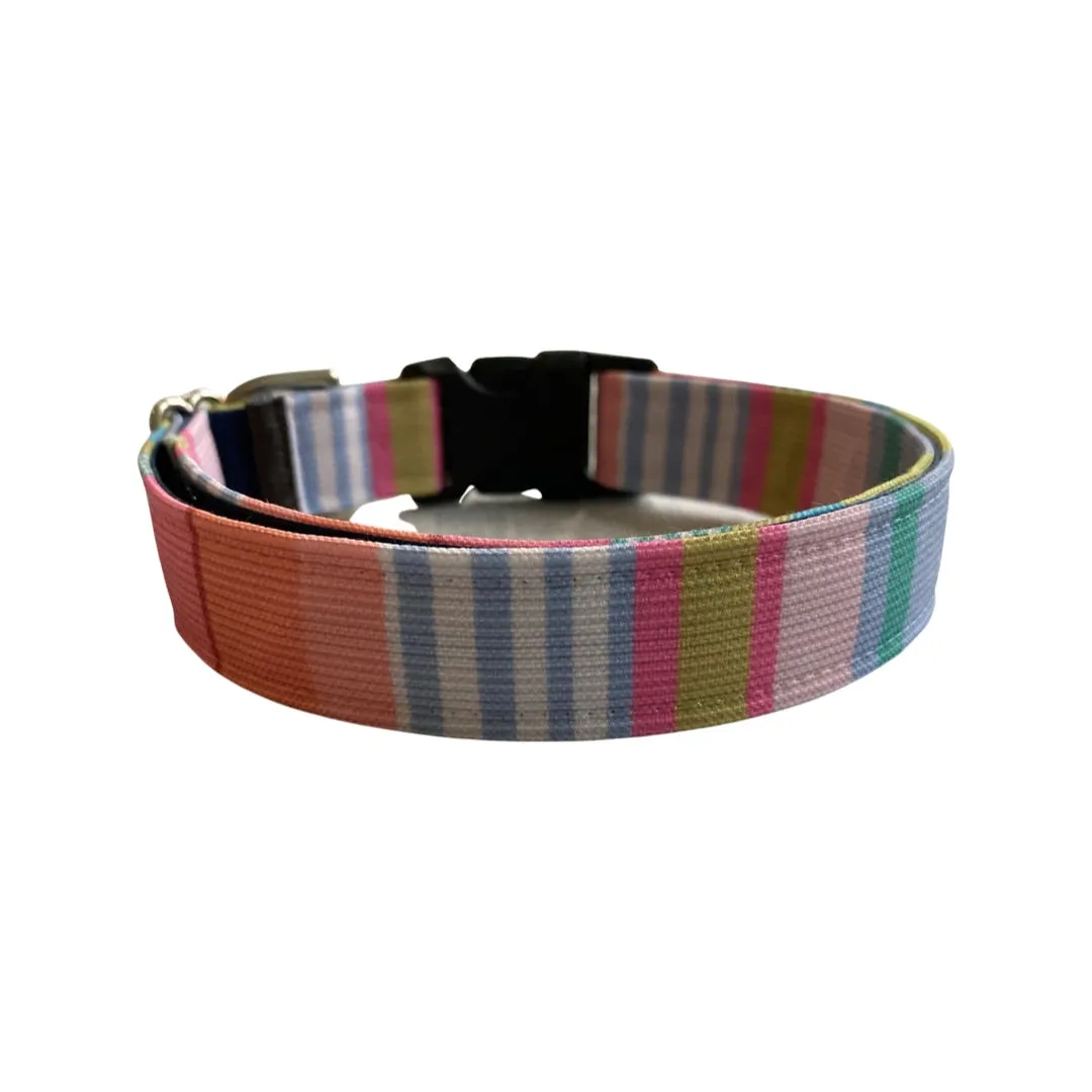 Beach Stripe Dog Collar