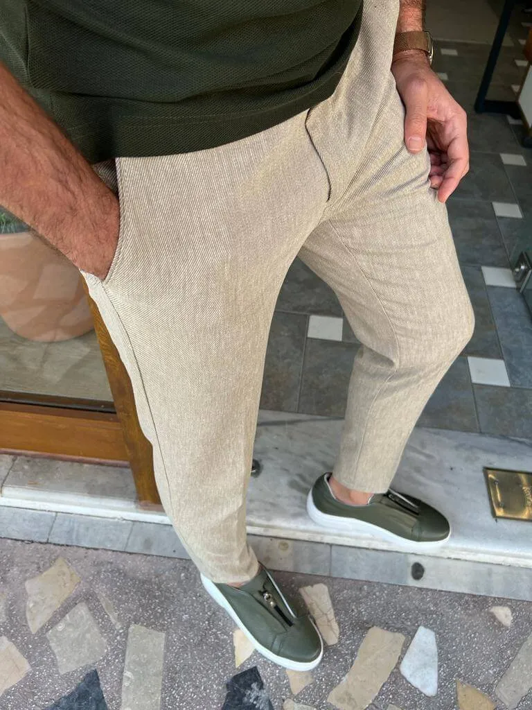 Beige Linen Pants