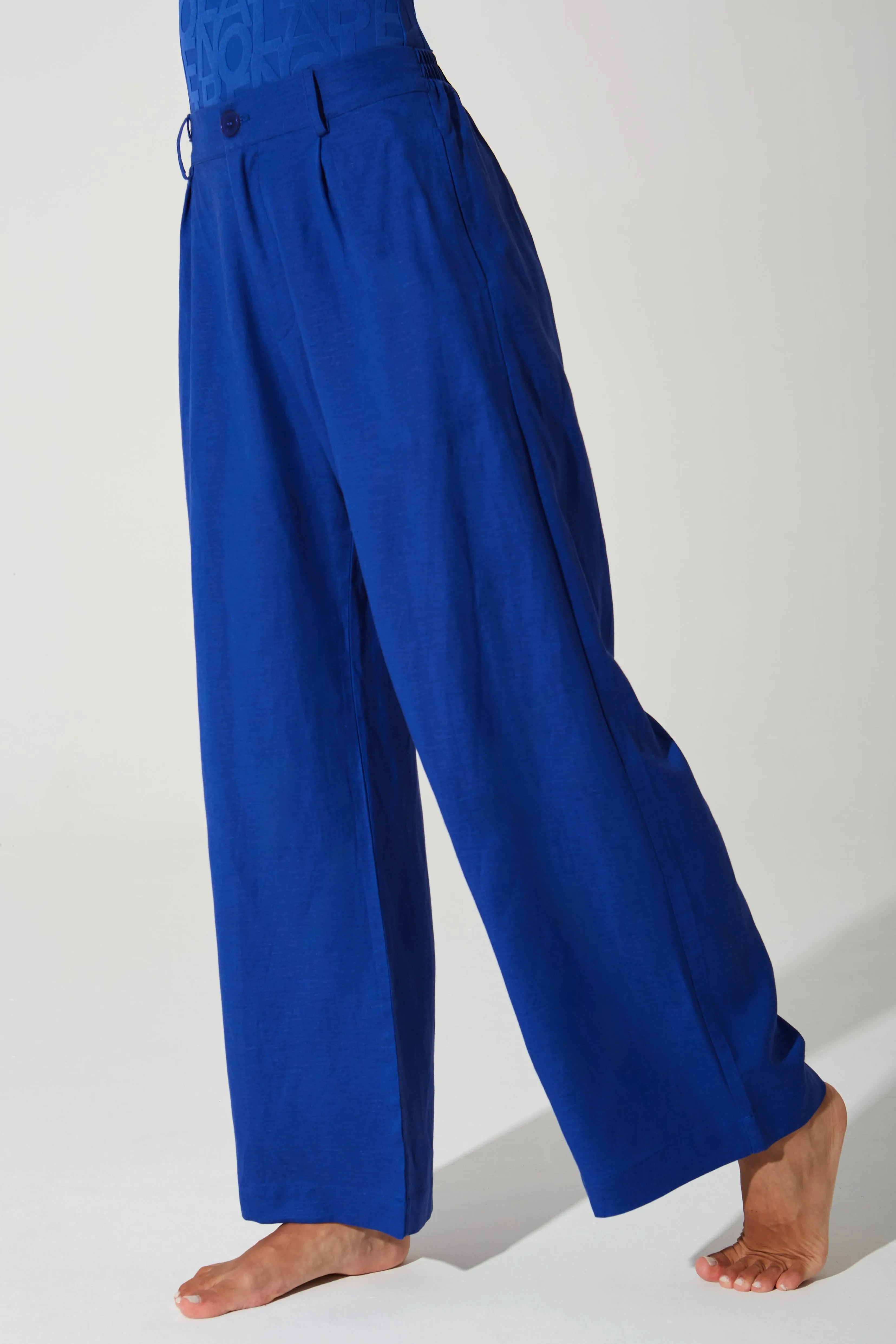 Belle Linen Pant - Royal Blue