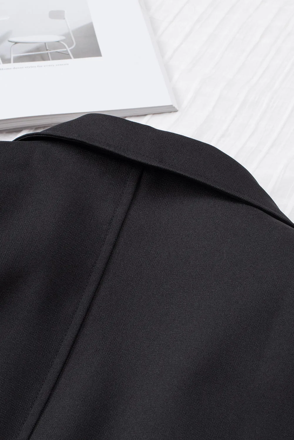 Black Collar Detail Blazer