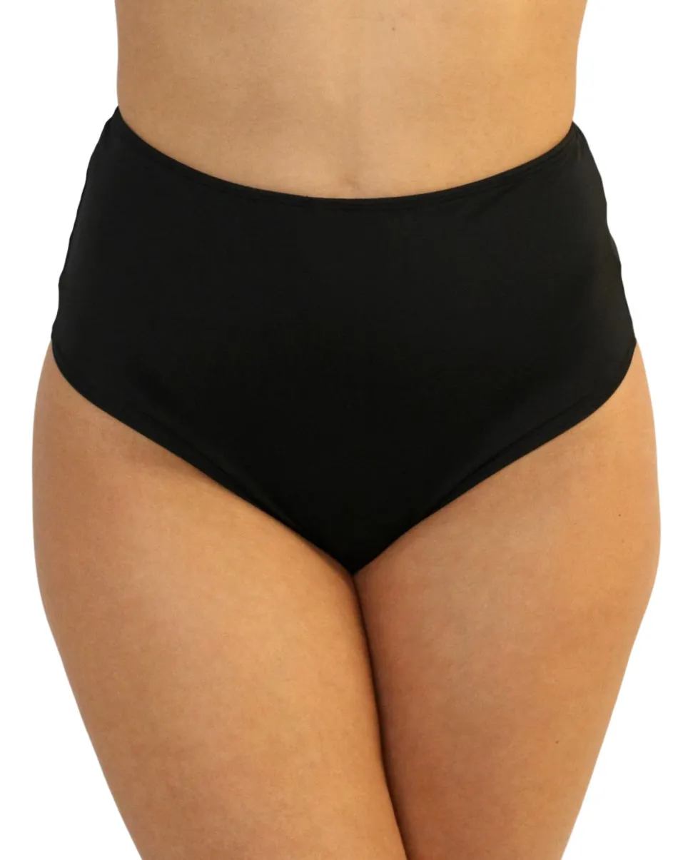 Black High Waist Cheeky Bottoms