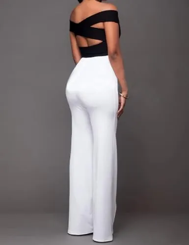 Black Sailor Chic Gold Button Bootcut Pants