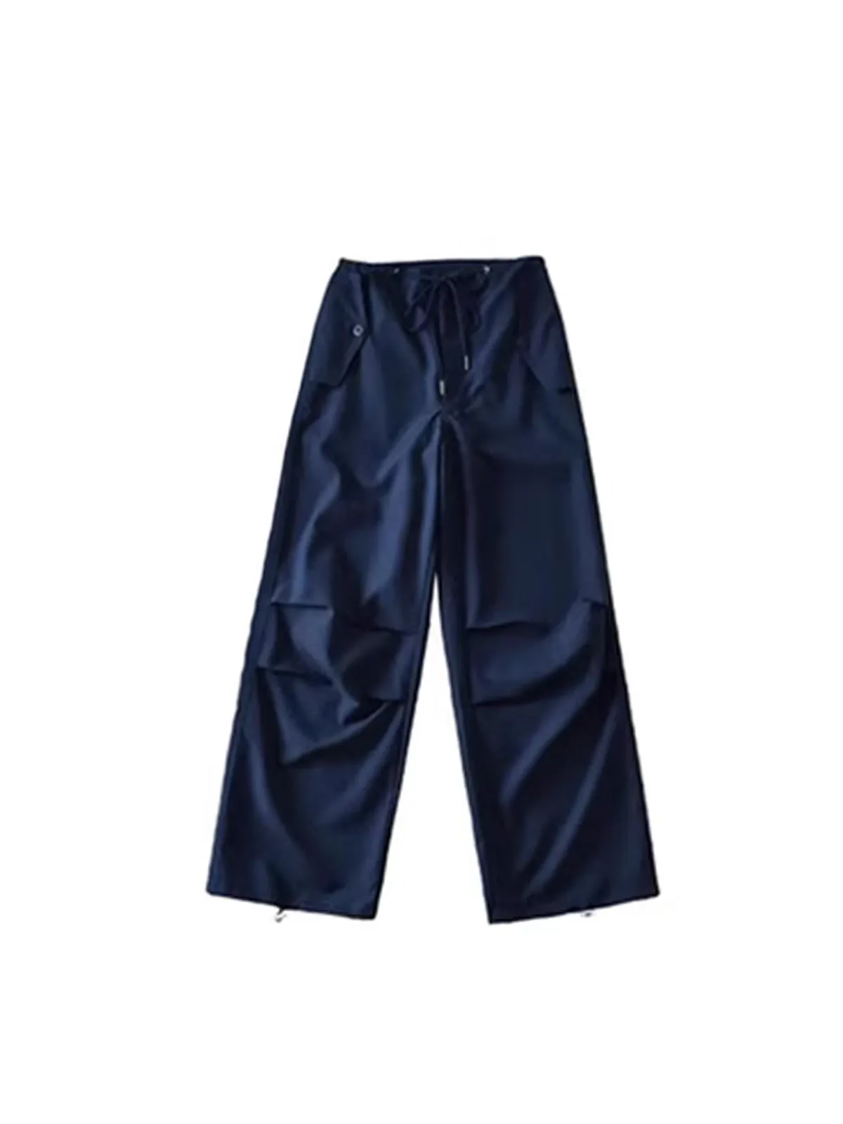 Black work-wear wide-leg pants