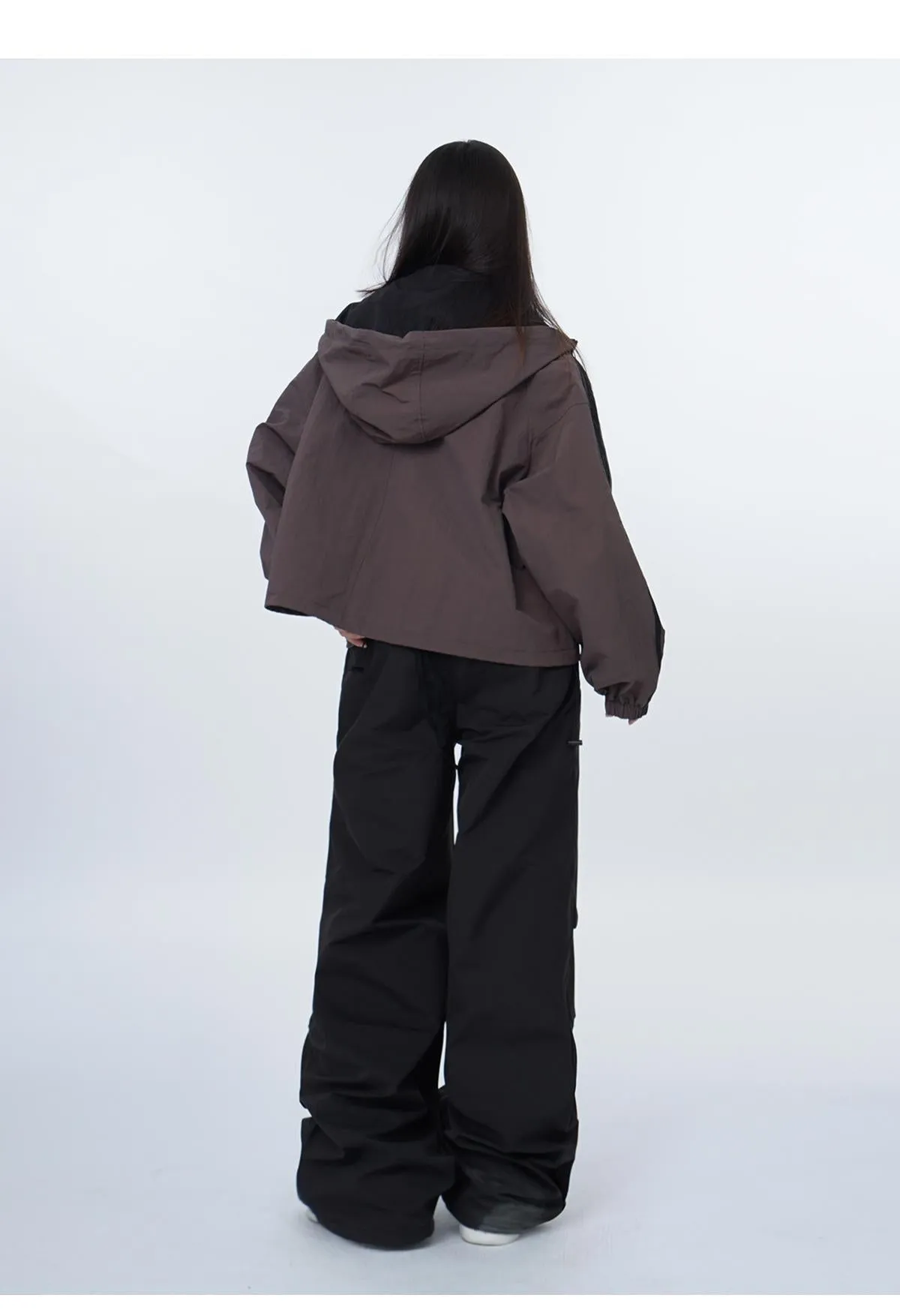 Black work-wear wide-leg pants