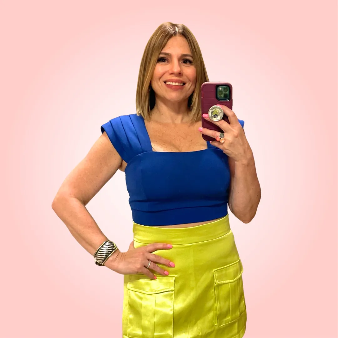 Blue Crop Top