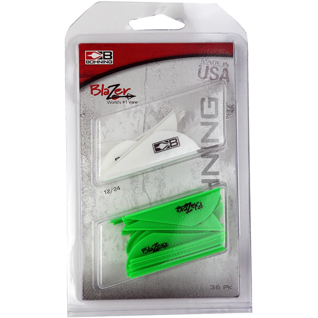 Bohning Blazer Vane Combo White-neon Green 36 Pk.