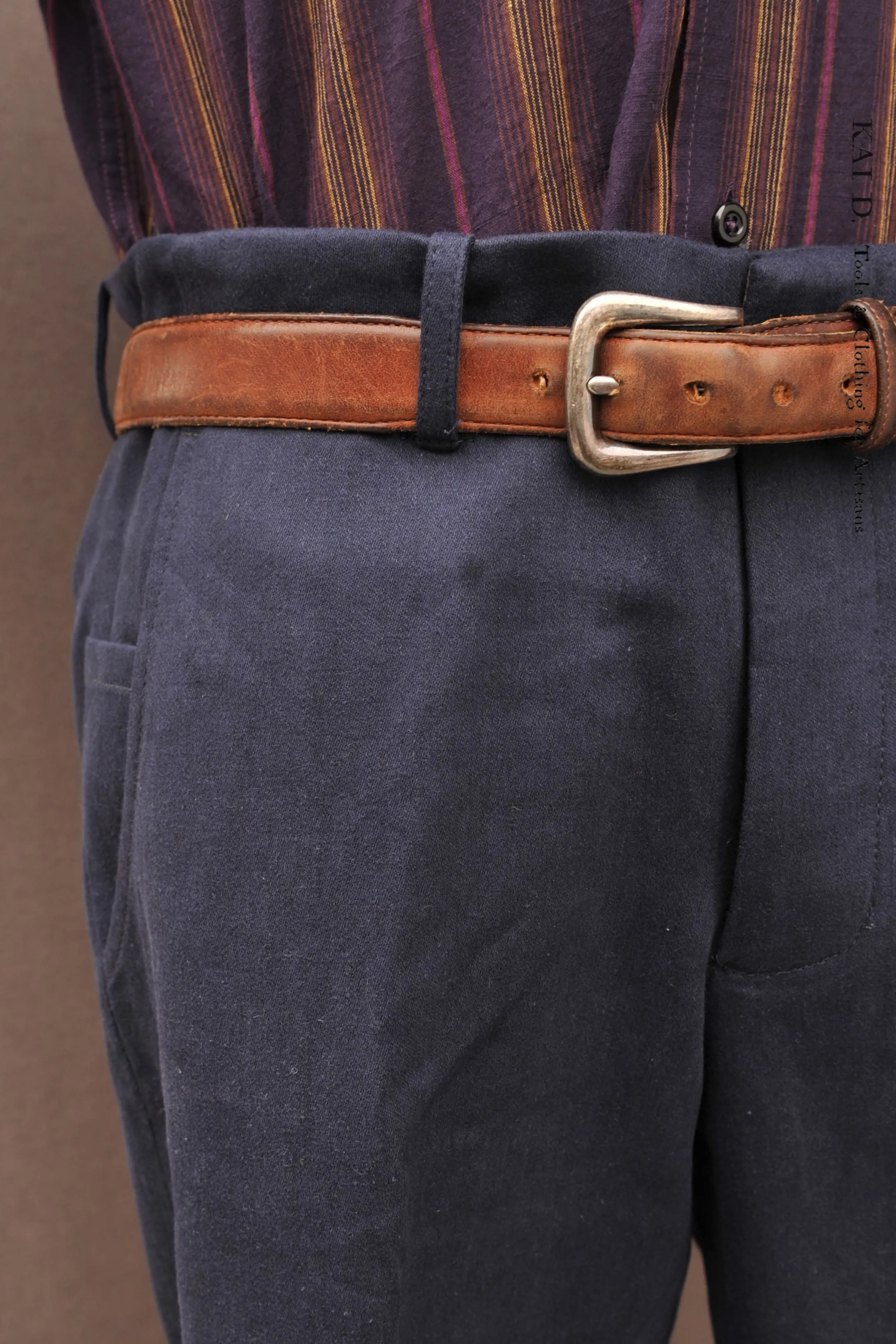 Borough Pants - Cotton Linen Twill - Navy - 30, 38
