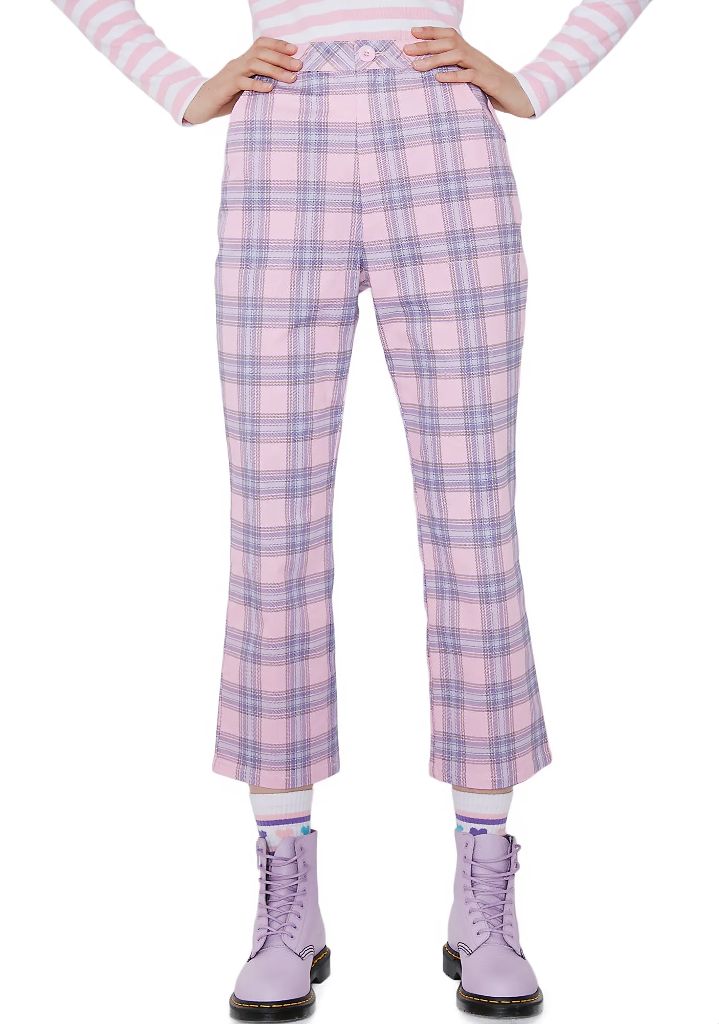 Bow Bum Check Trousers