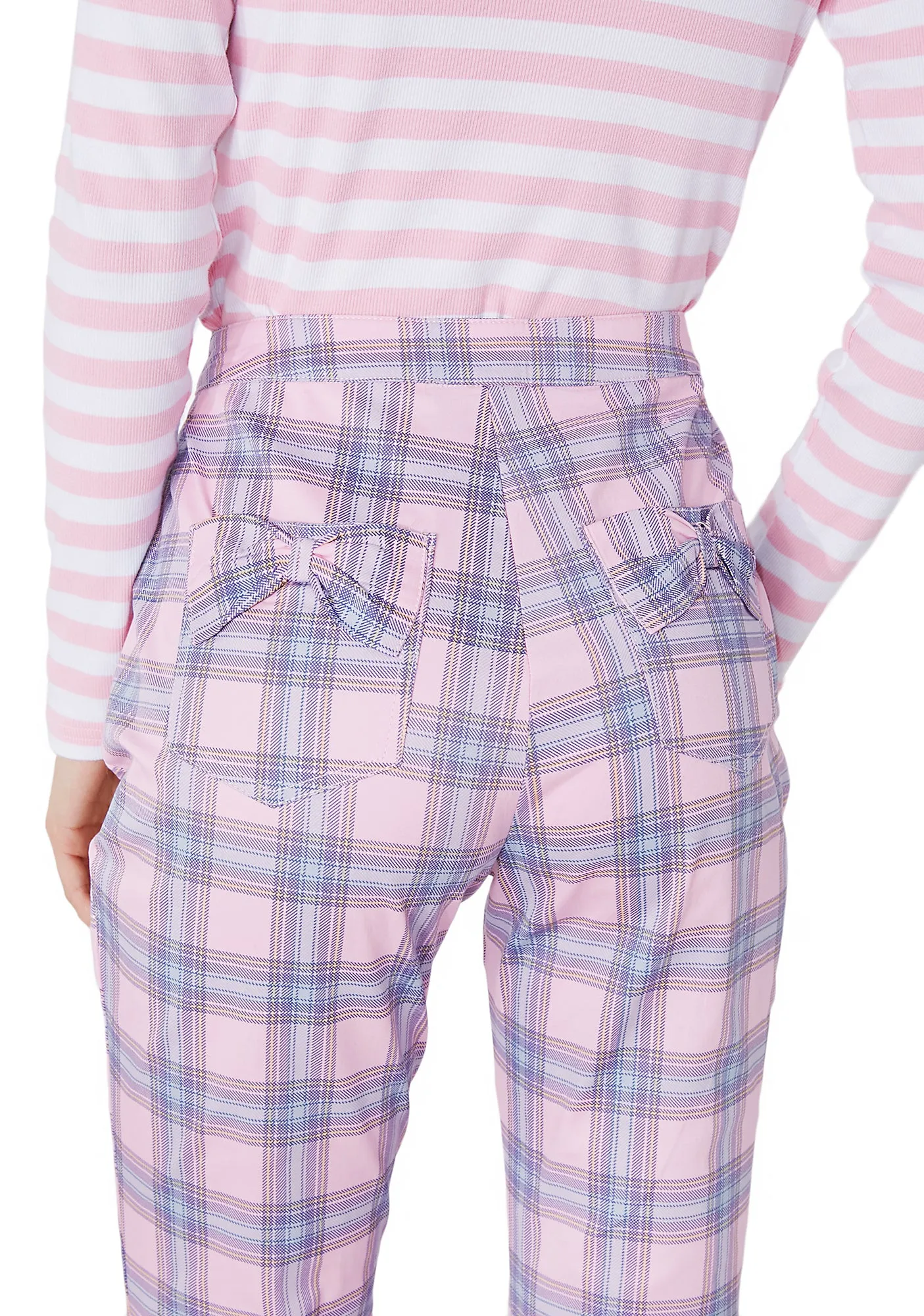 Bow Bum Check Trousers