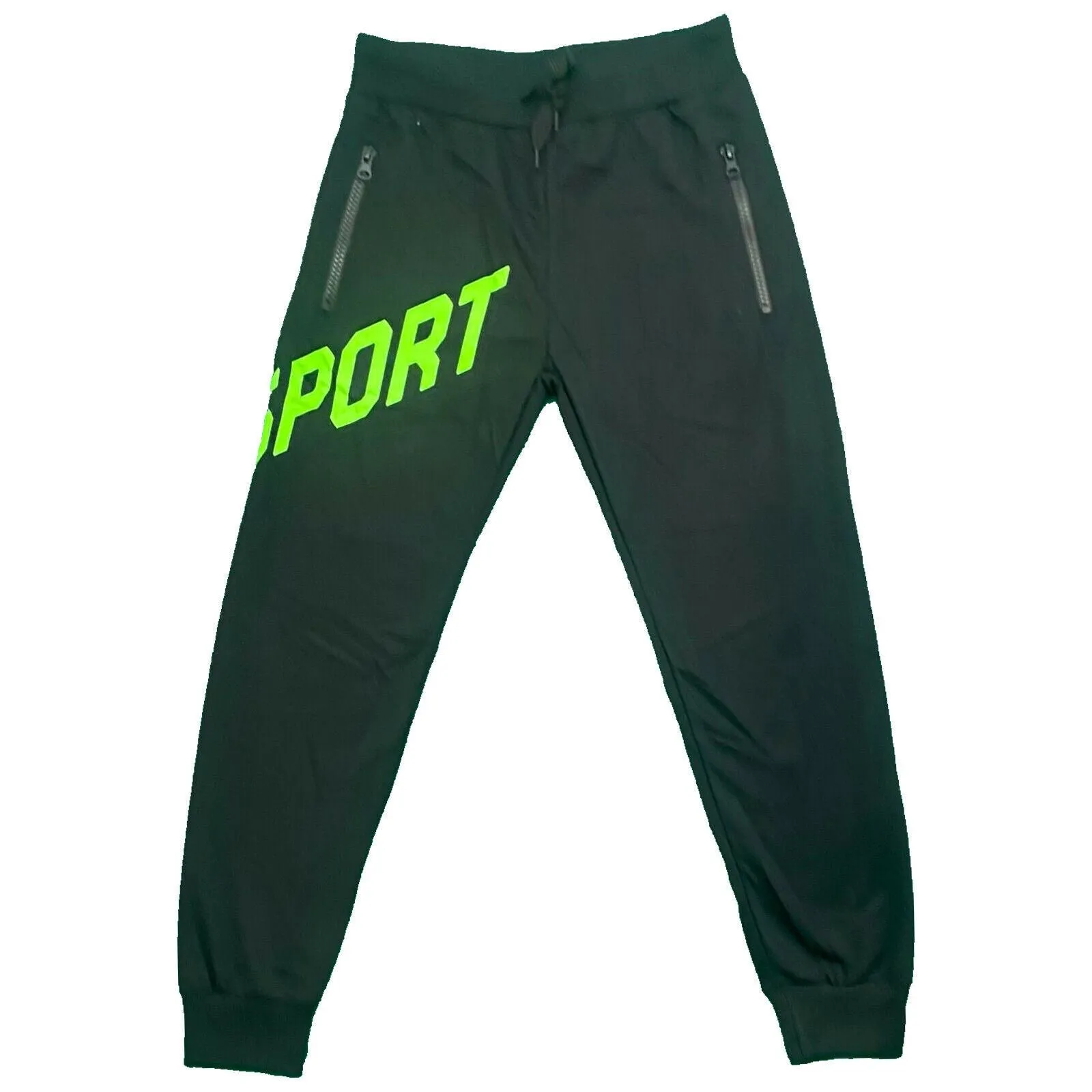 Boys Girls Kids Sport Zip Pocket Jogging Sports Tracksuit Bottoms Joggers PE Gym