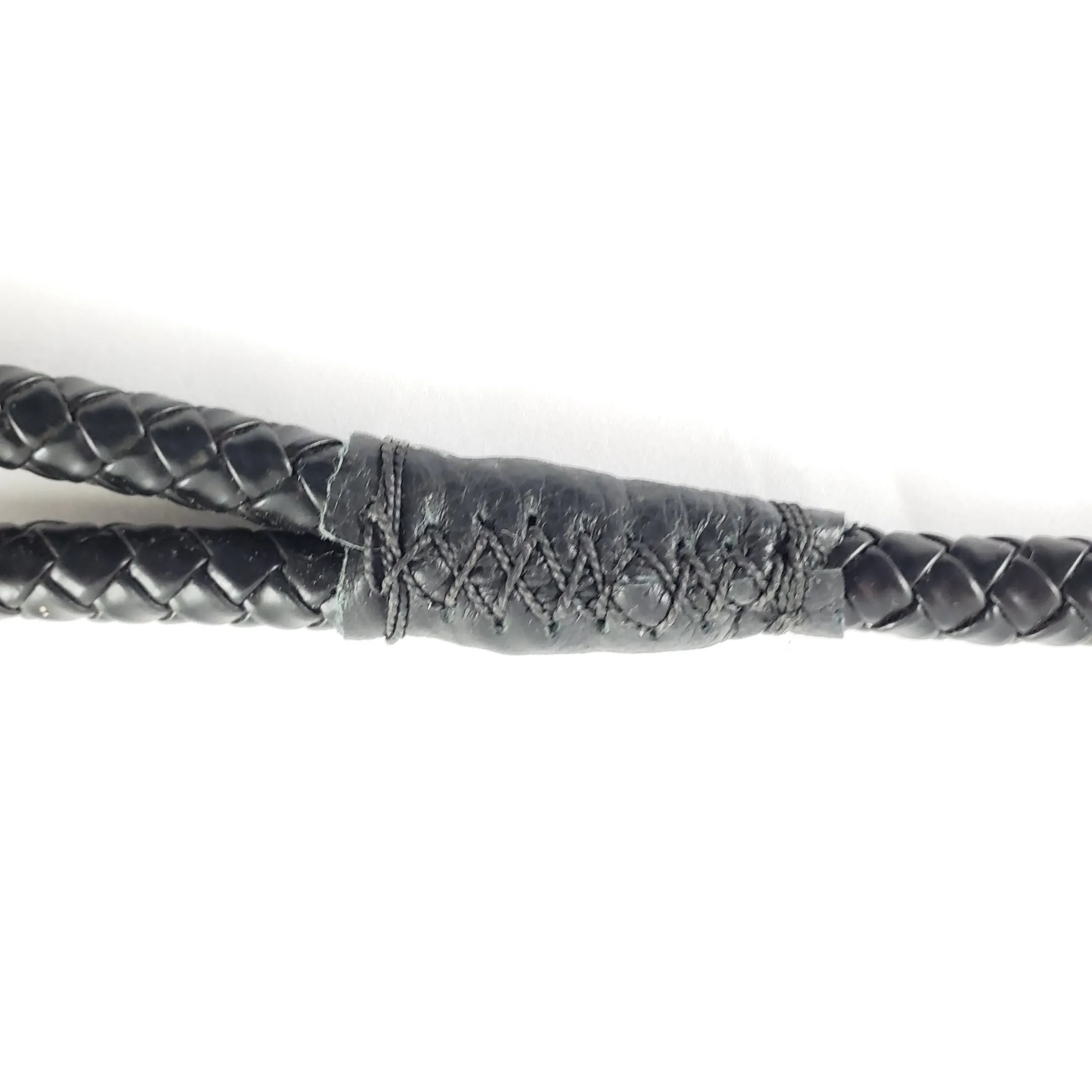 Braided Dog Leash Black - Medium