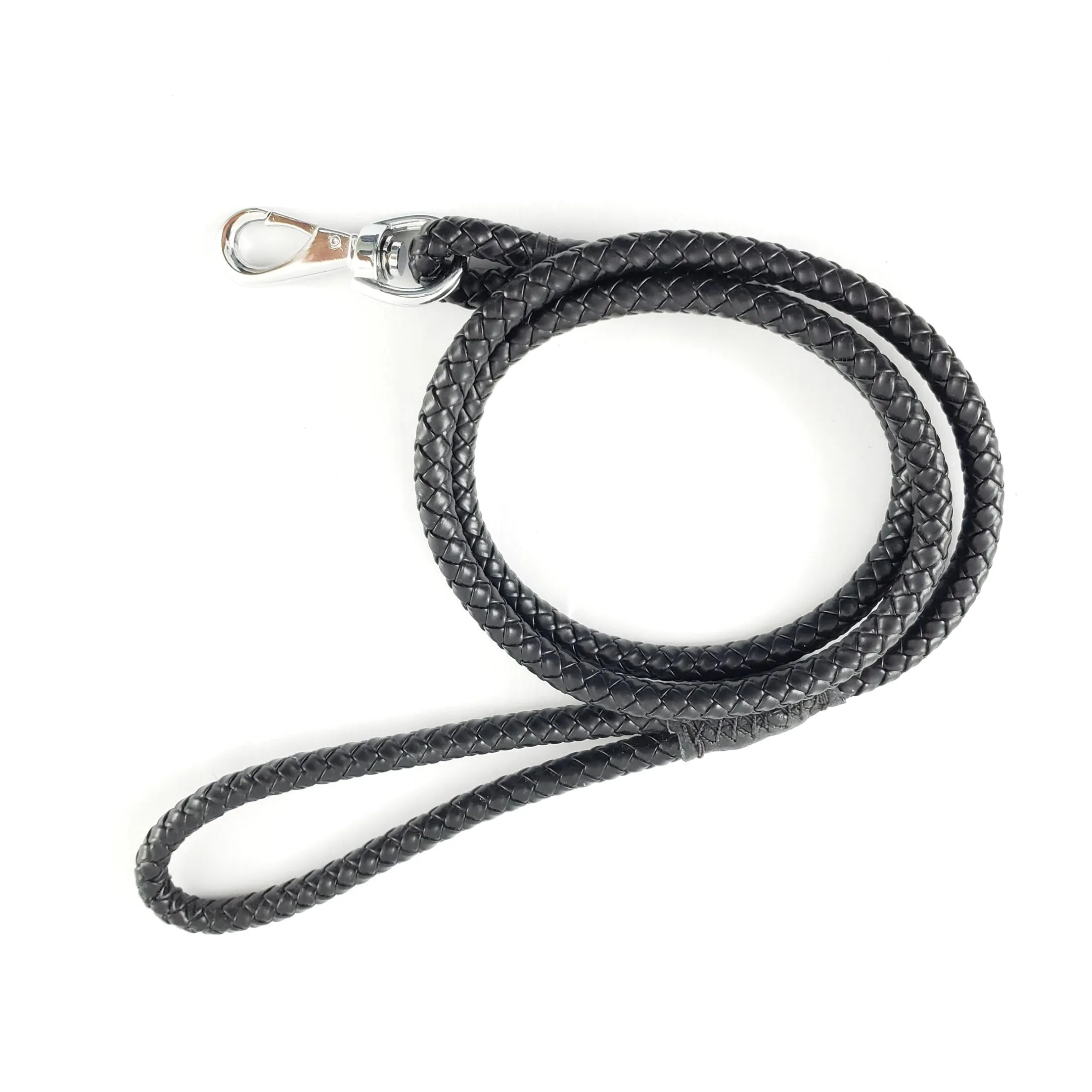 Braided Dog Leash Black - Medium