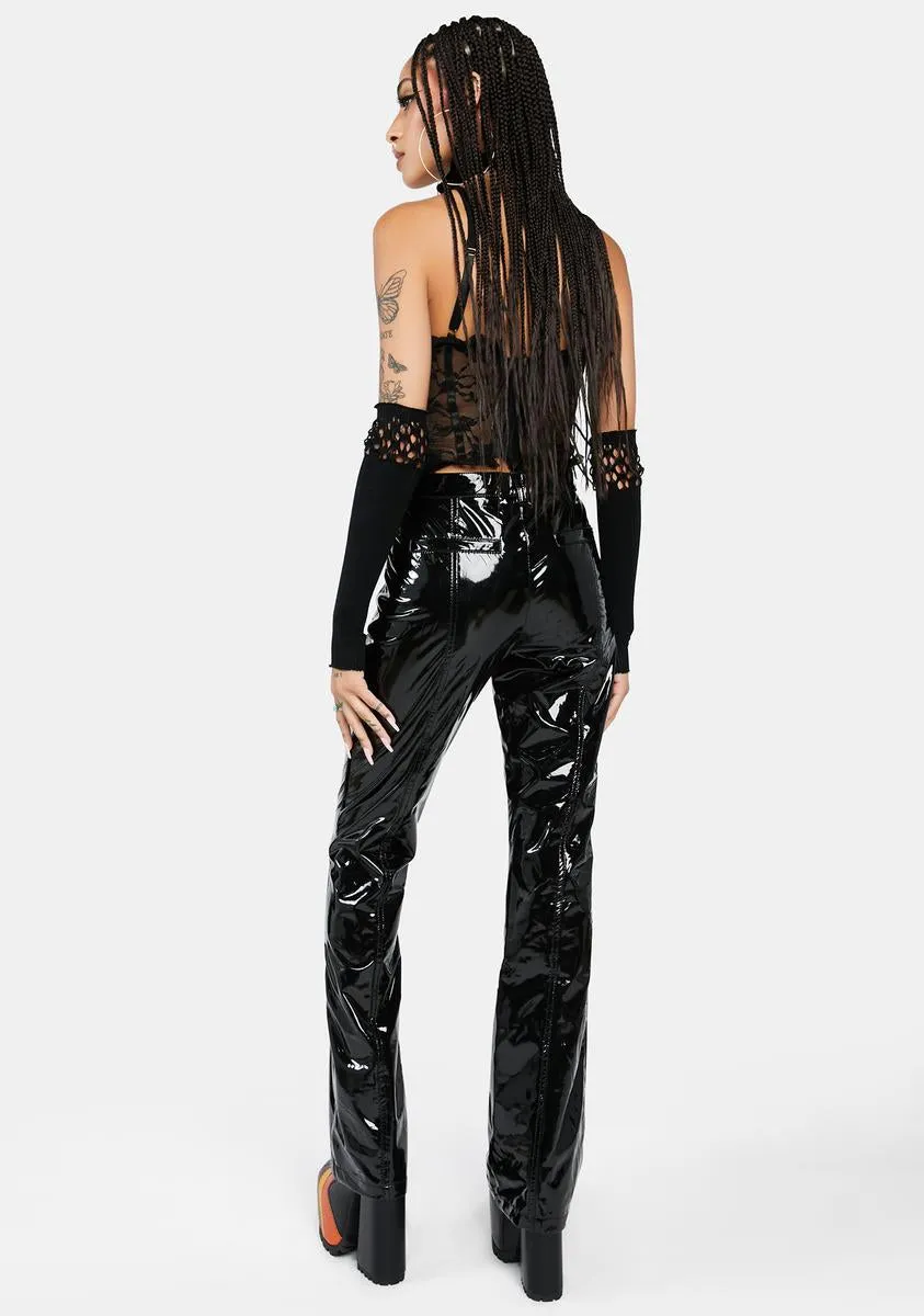 Brutally Blunt Vinyl Pants