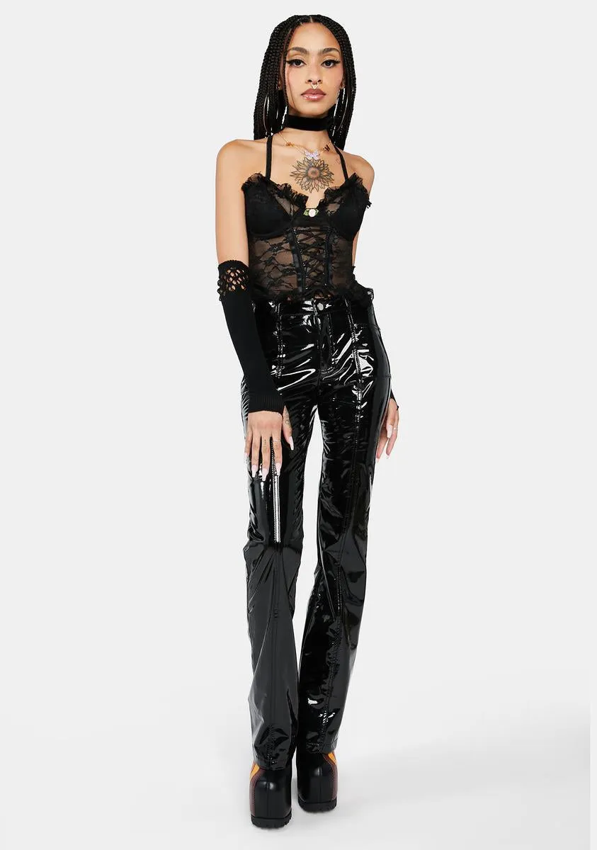 Brutally Blunt Vinyl Pants