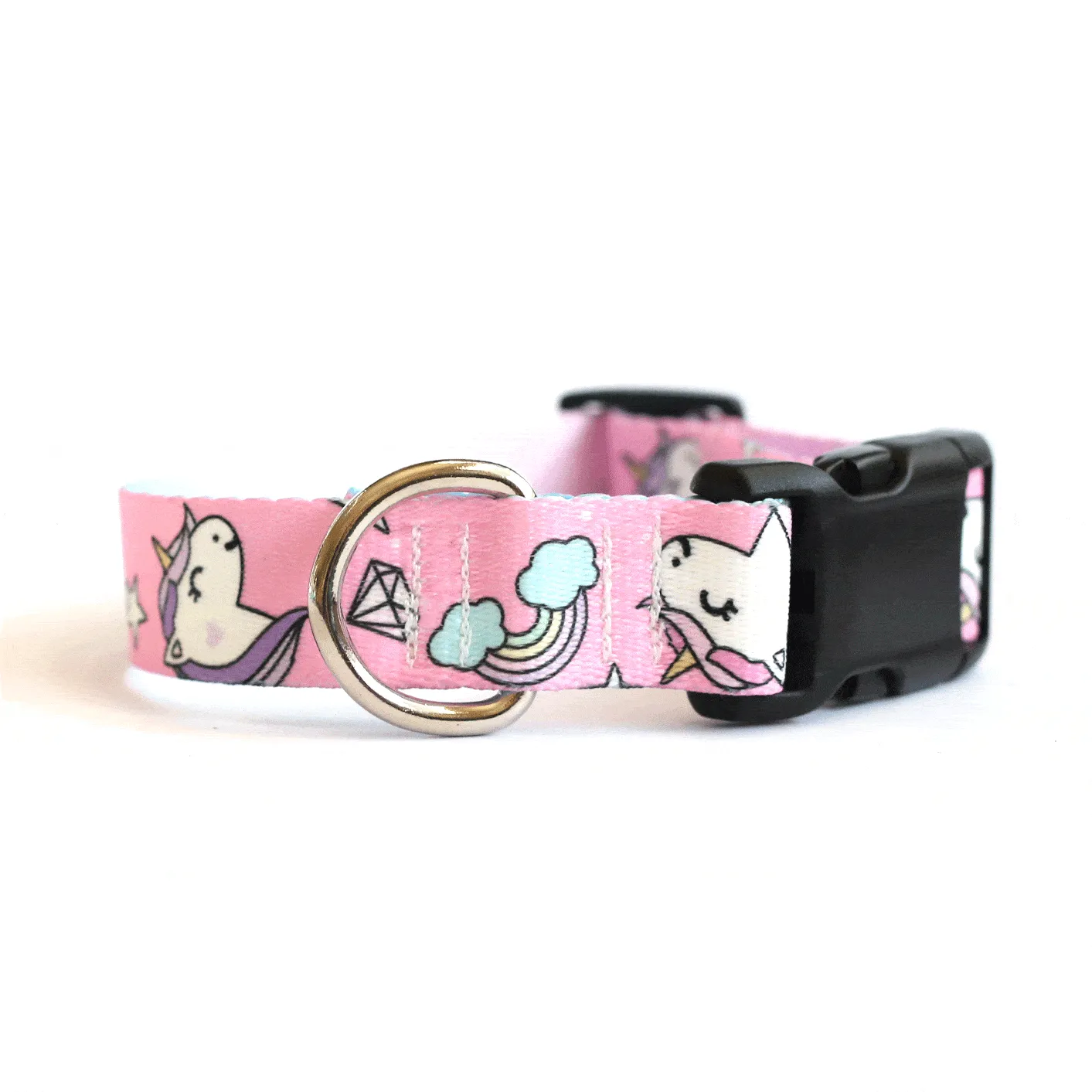 Bubblegum Pink Unicorn Dog Collar
