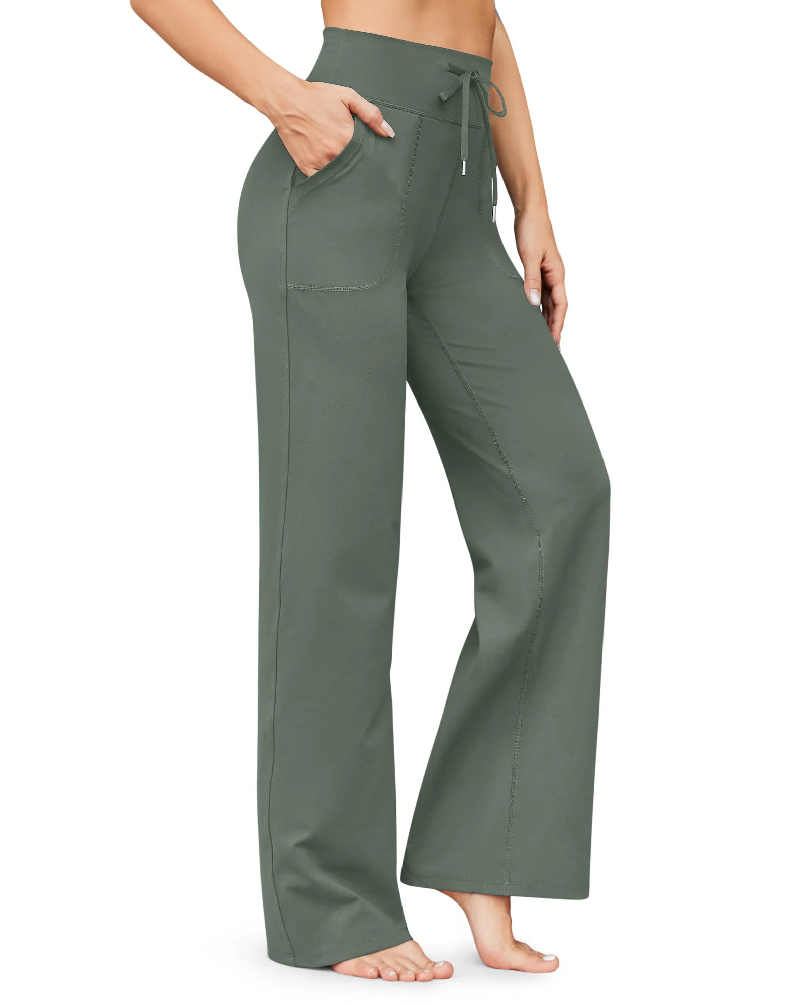 Business Casual High-Waist Wide Leg Pants 33