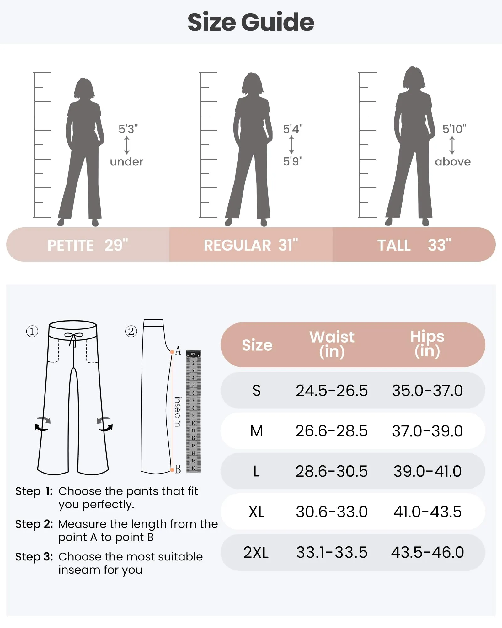 Business Casual High-Waist Wide Leg Pants 33