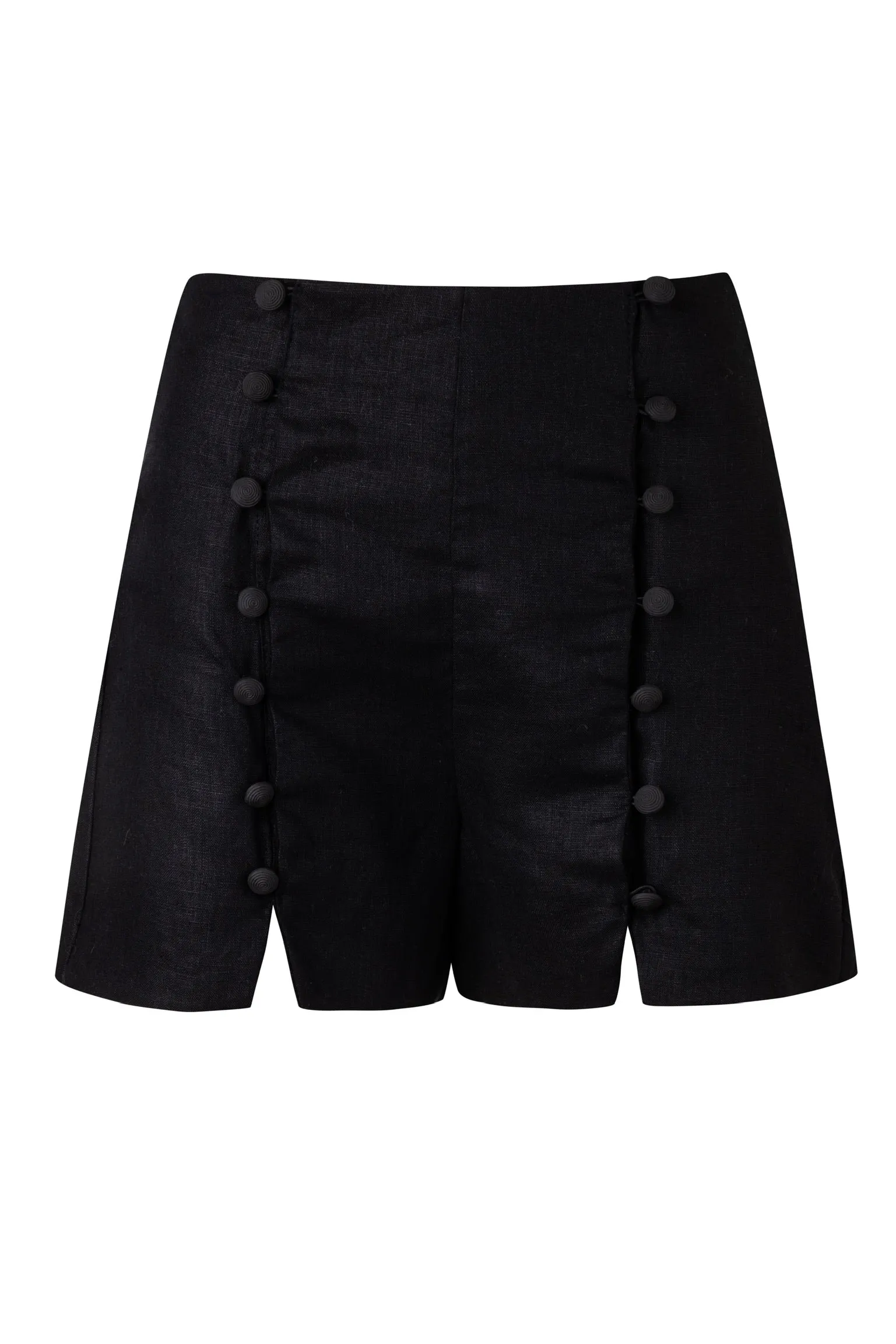 Button Up High Waisted Shorts