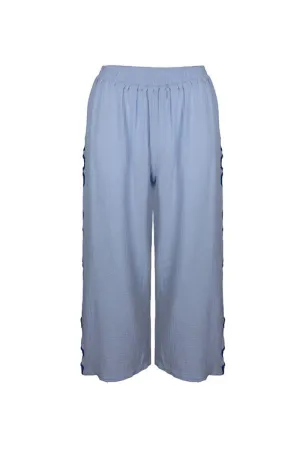 CANTIK BLUE EMBROIDERED PANTS