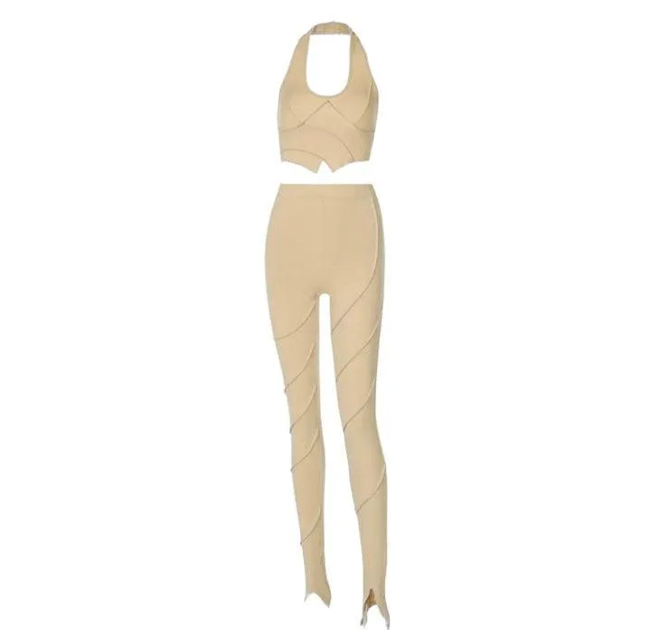 Cassie Tan Pants Set