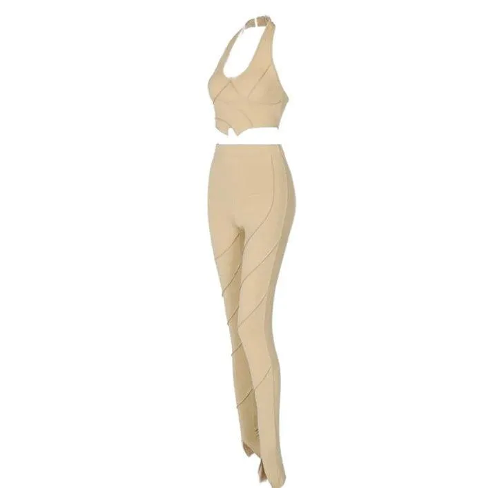 Cassie Tan Pants Set