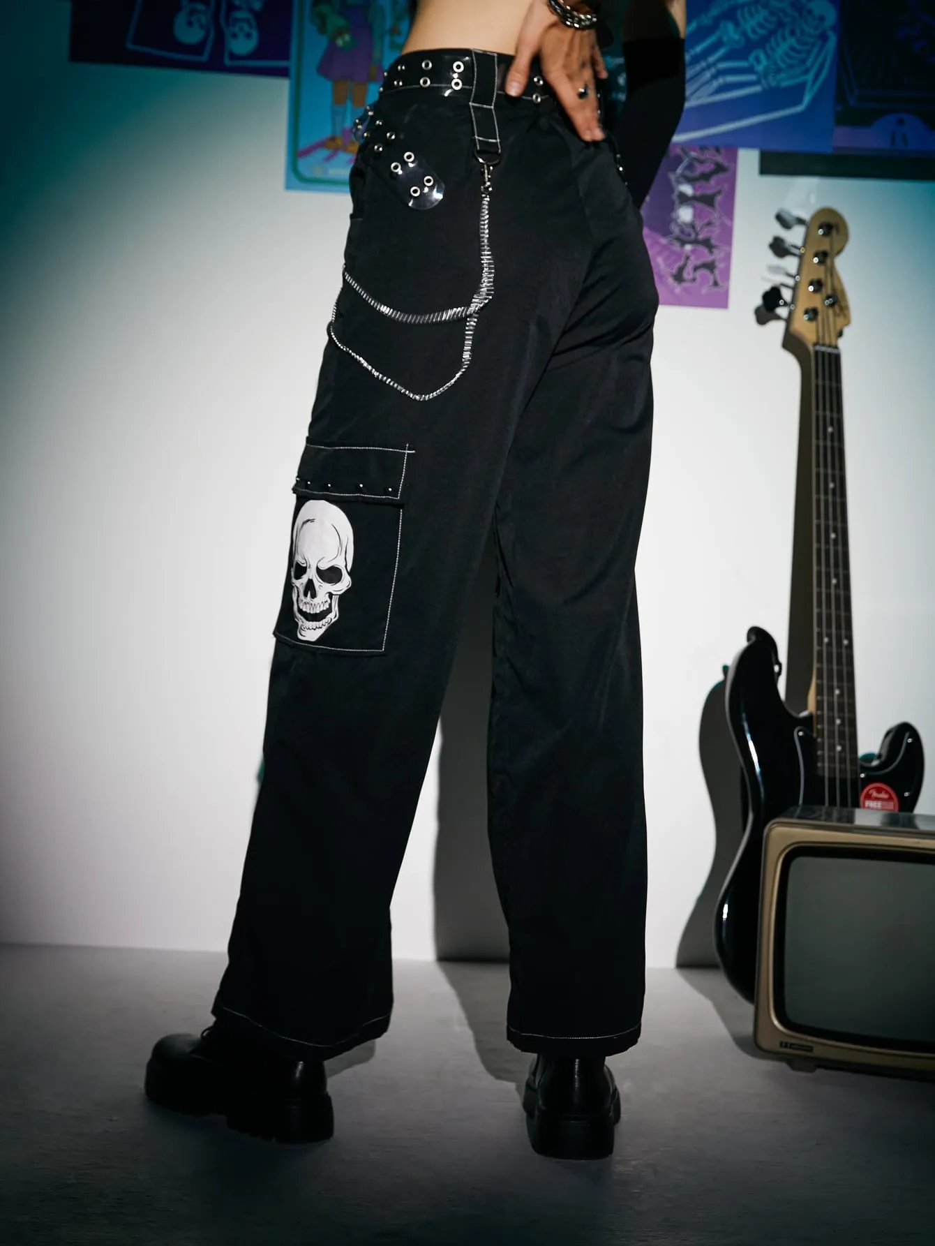 Casual Halloween Contrast Binding Natural Long Women Pants