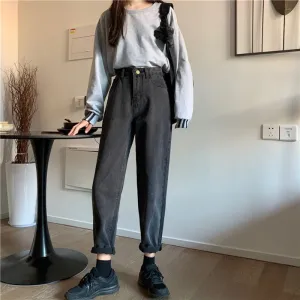 Casual Straight Pants | Women Casual jeans | Women's jeans | High Waist Pants | Street Style Pants | Straight Leg Jeans | Streetwear Trouser