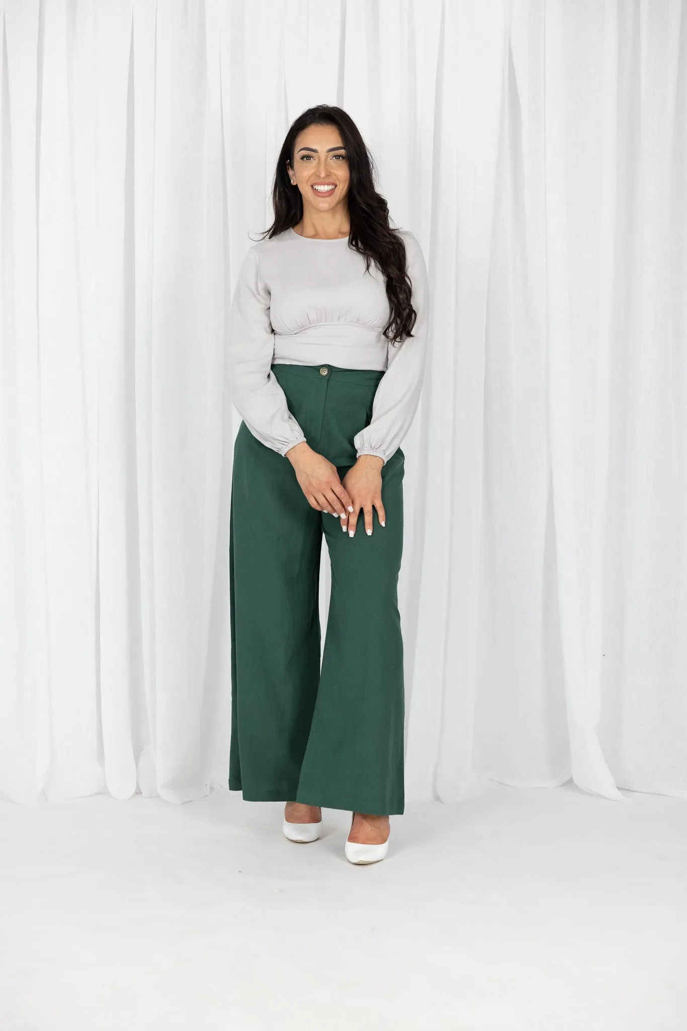 Chana Linen Wide Leg Pants