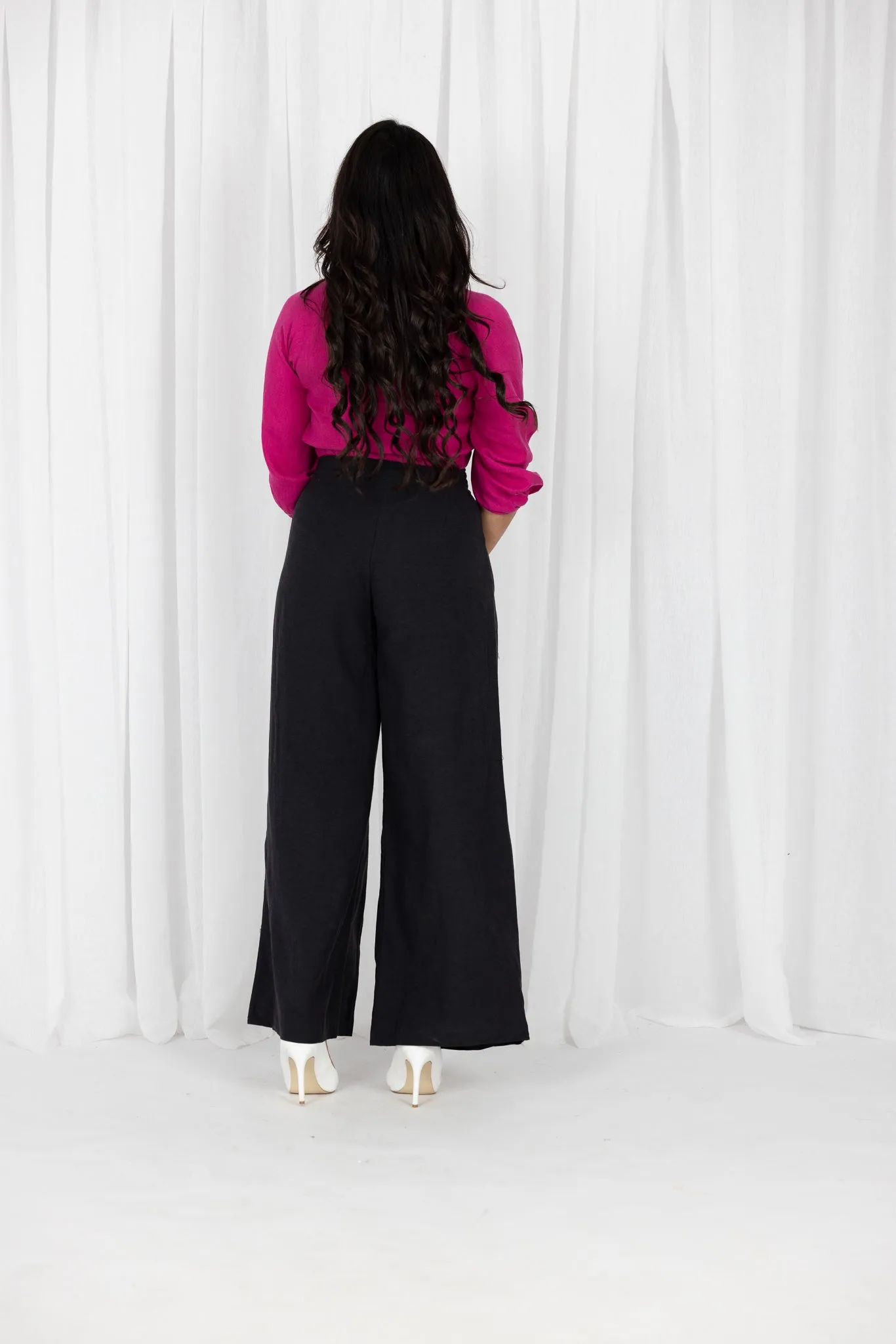 Chana Linen Wide Leg Pants