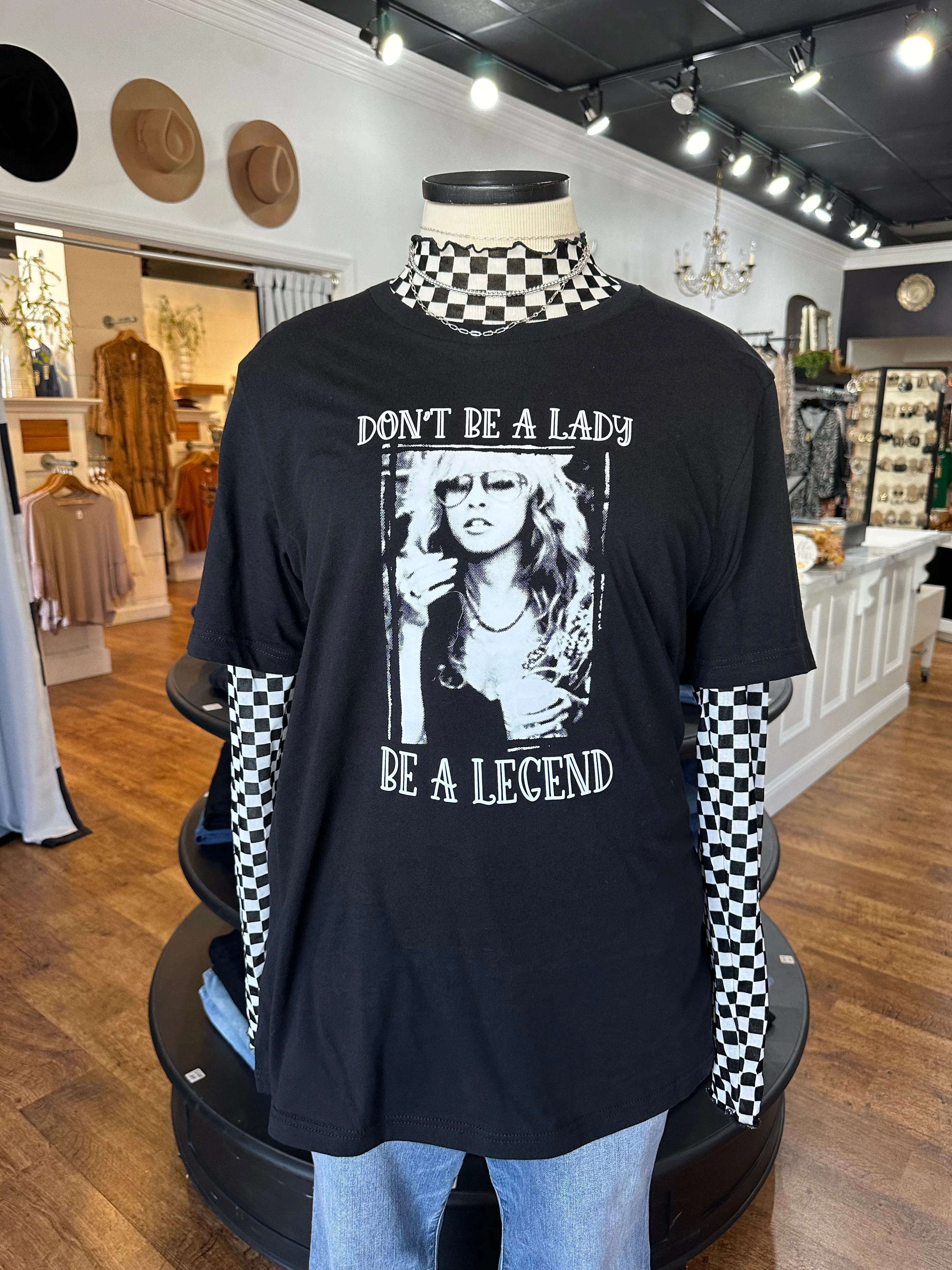 Check Me Out Checkered Mesh Top