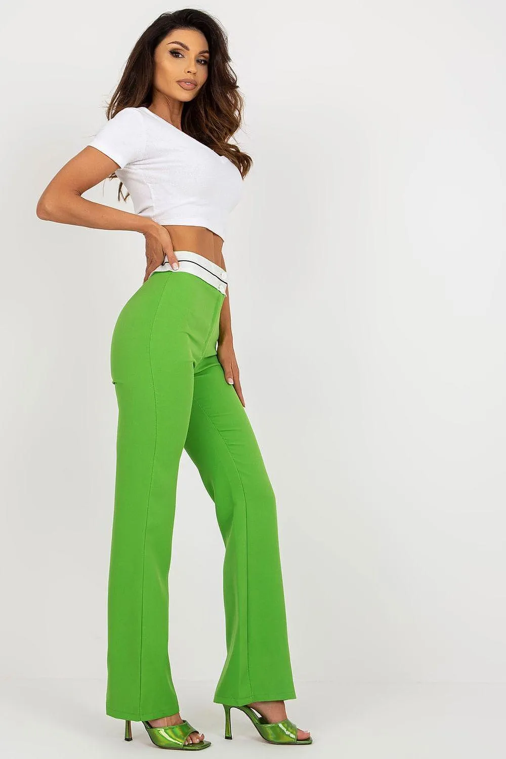 Chic Italian High-Waisted Trousers for the Modern Woman