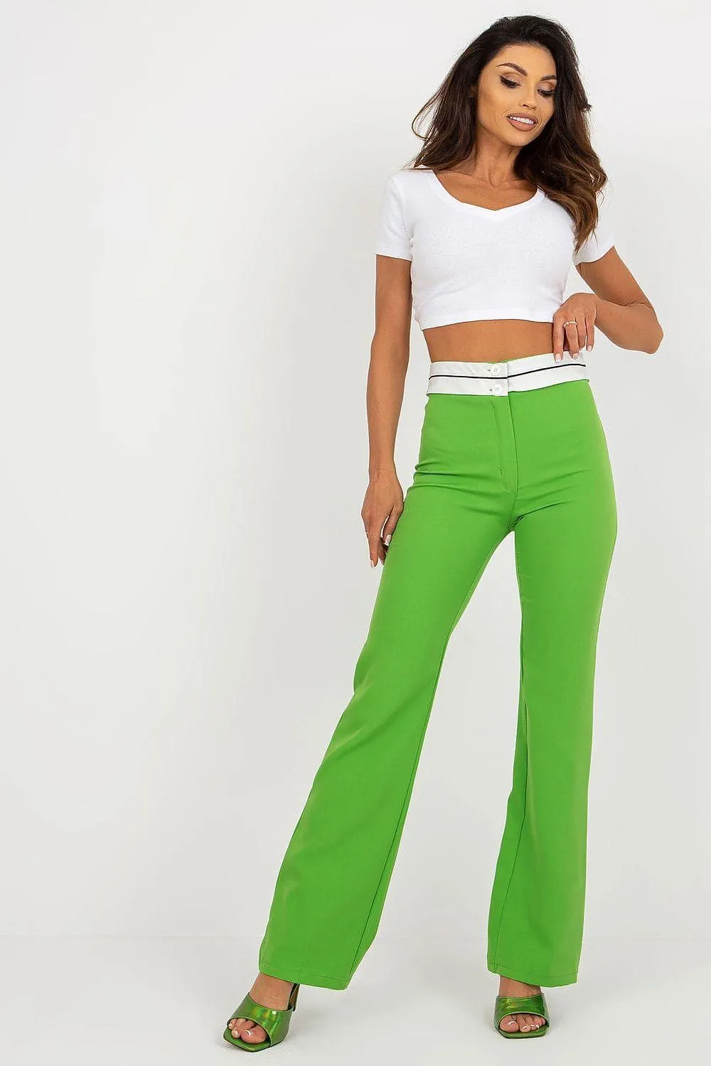 Chic Italian High-Waisted Trousers for the Modern Woman
