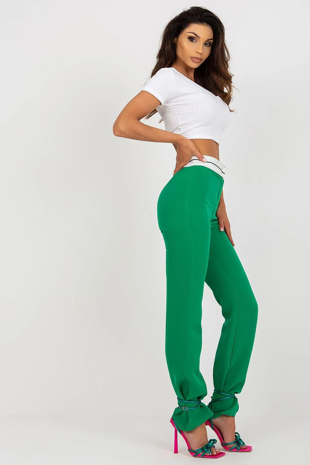 Chic Italian High-Waisted Trousers for the Modern Woman