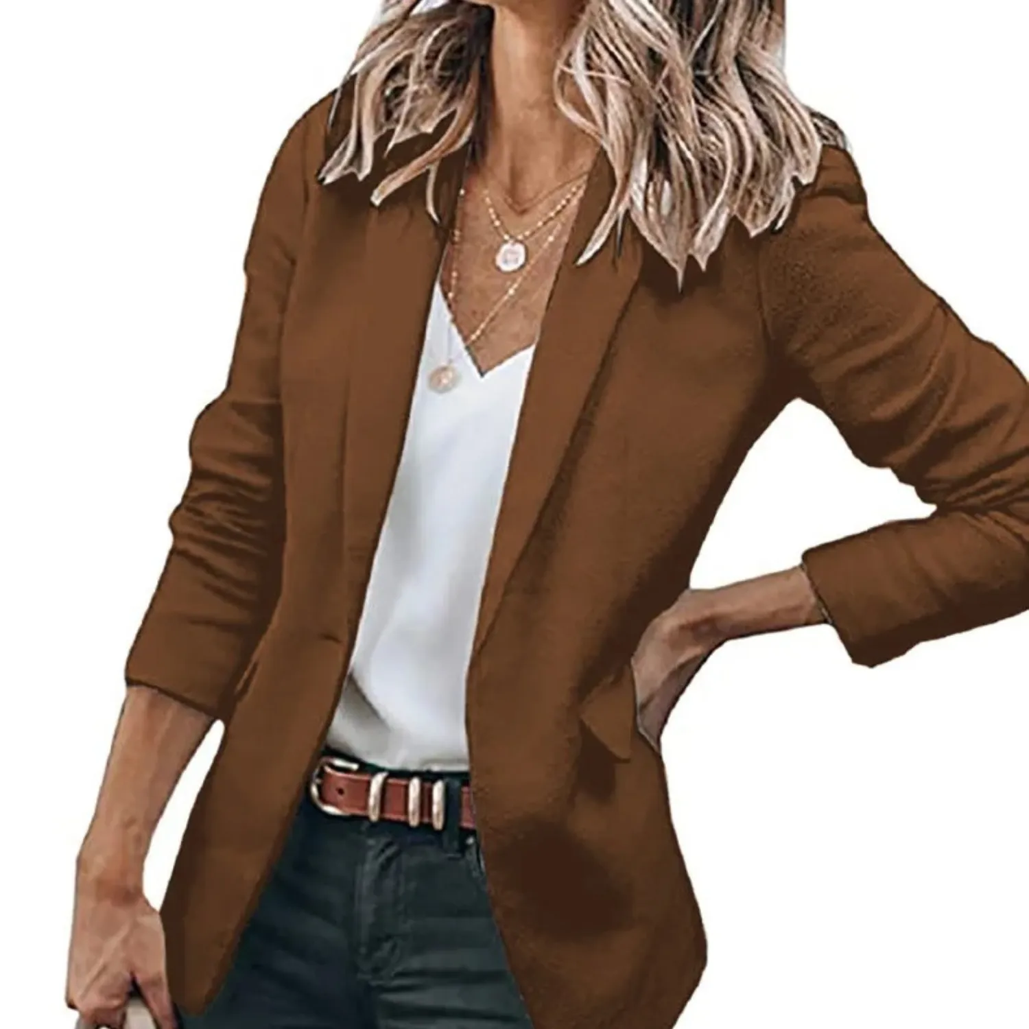 Chic Long Sleeve Blazer | Ideal for Autumn Wear