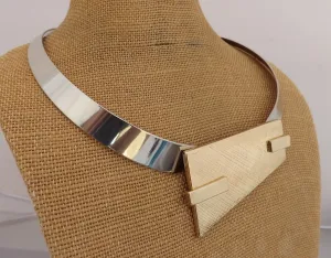 Chunky Gold & Silver Collar Necklace
