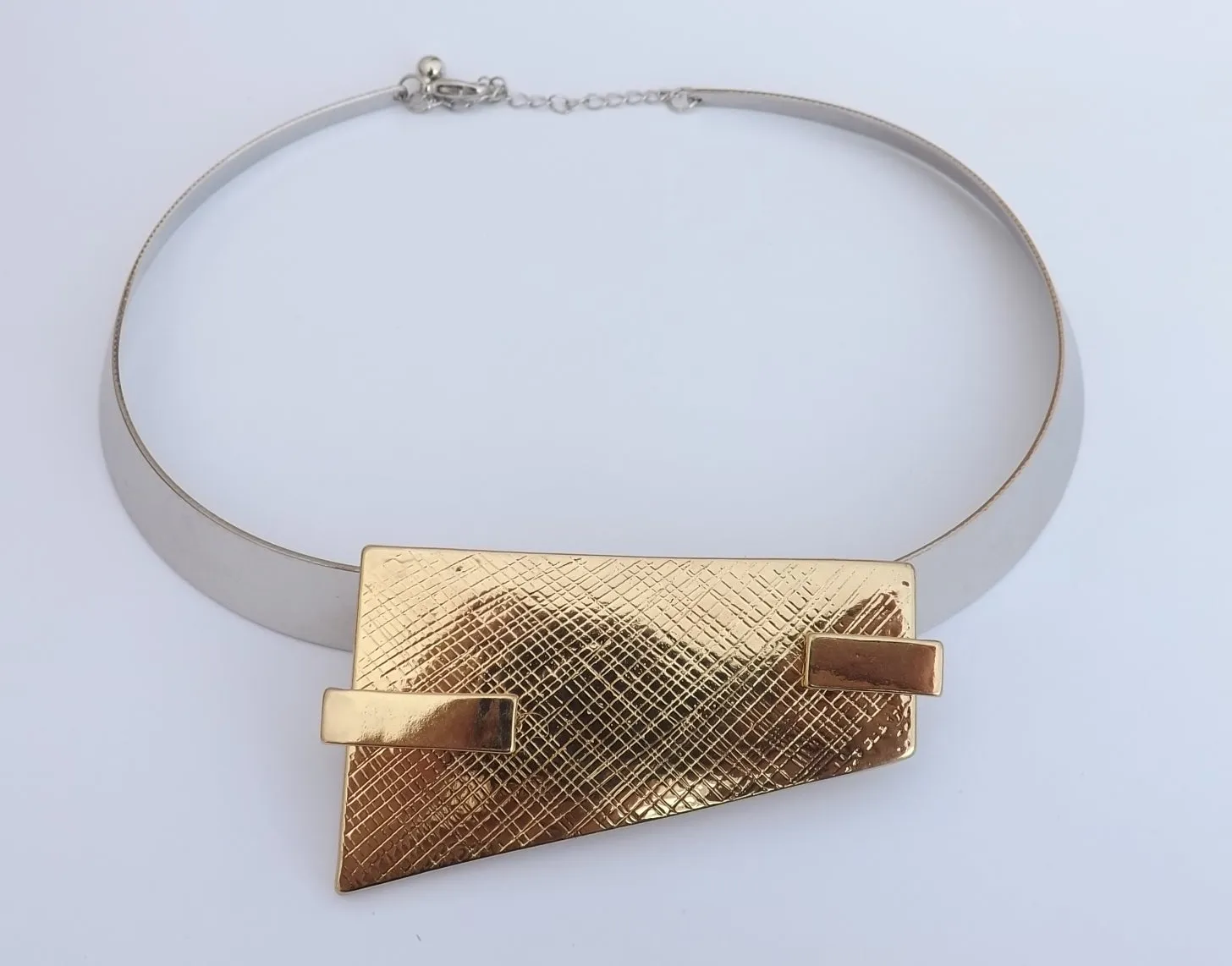 Chunky Gold & Silver Collar Necklace