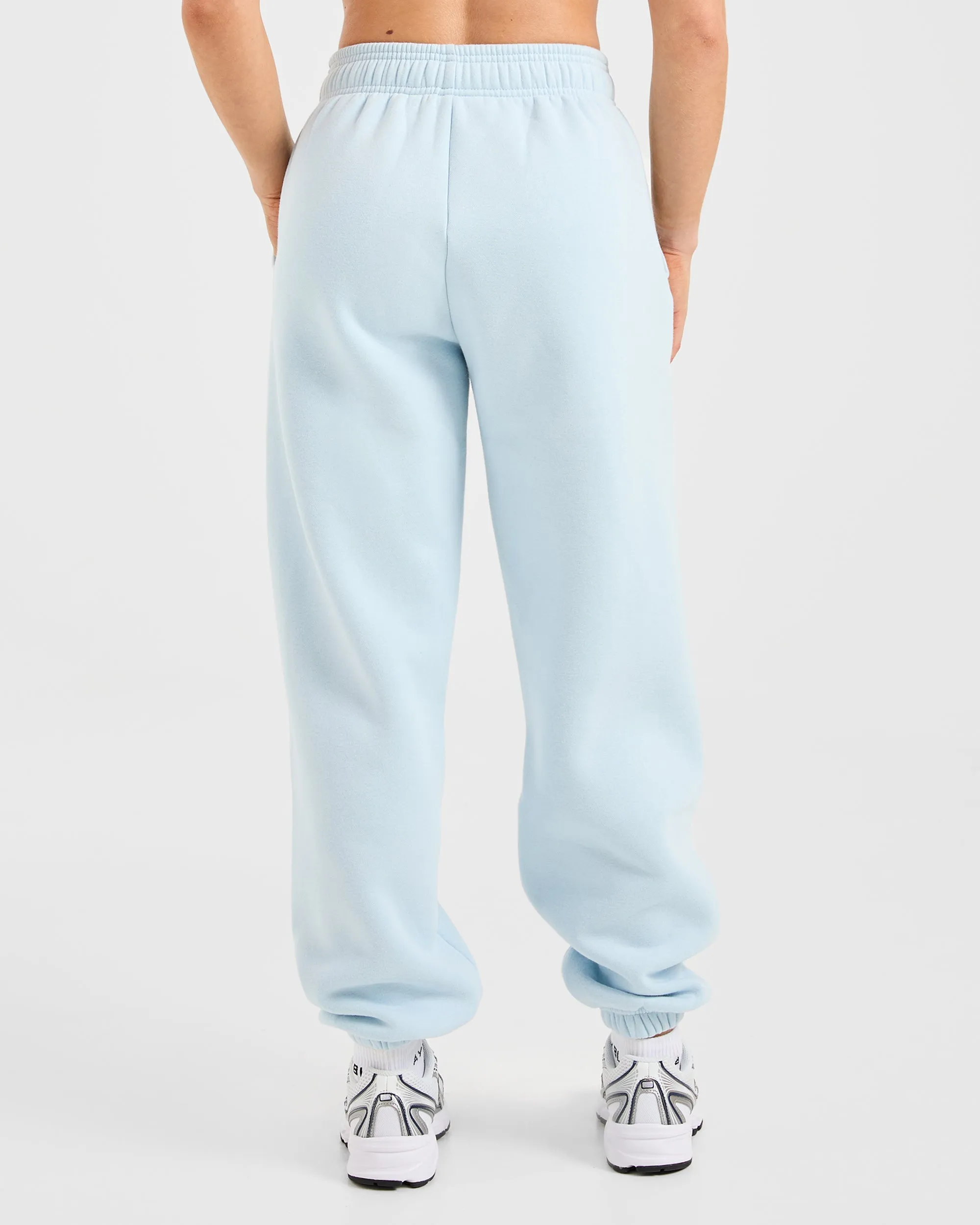 Classic Plush Oversized Joggers - Pastel Blue
