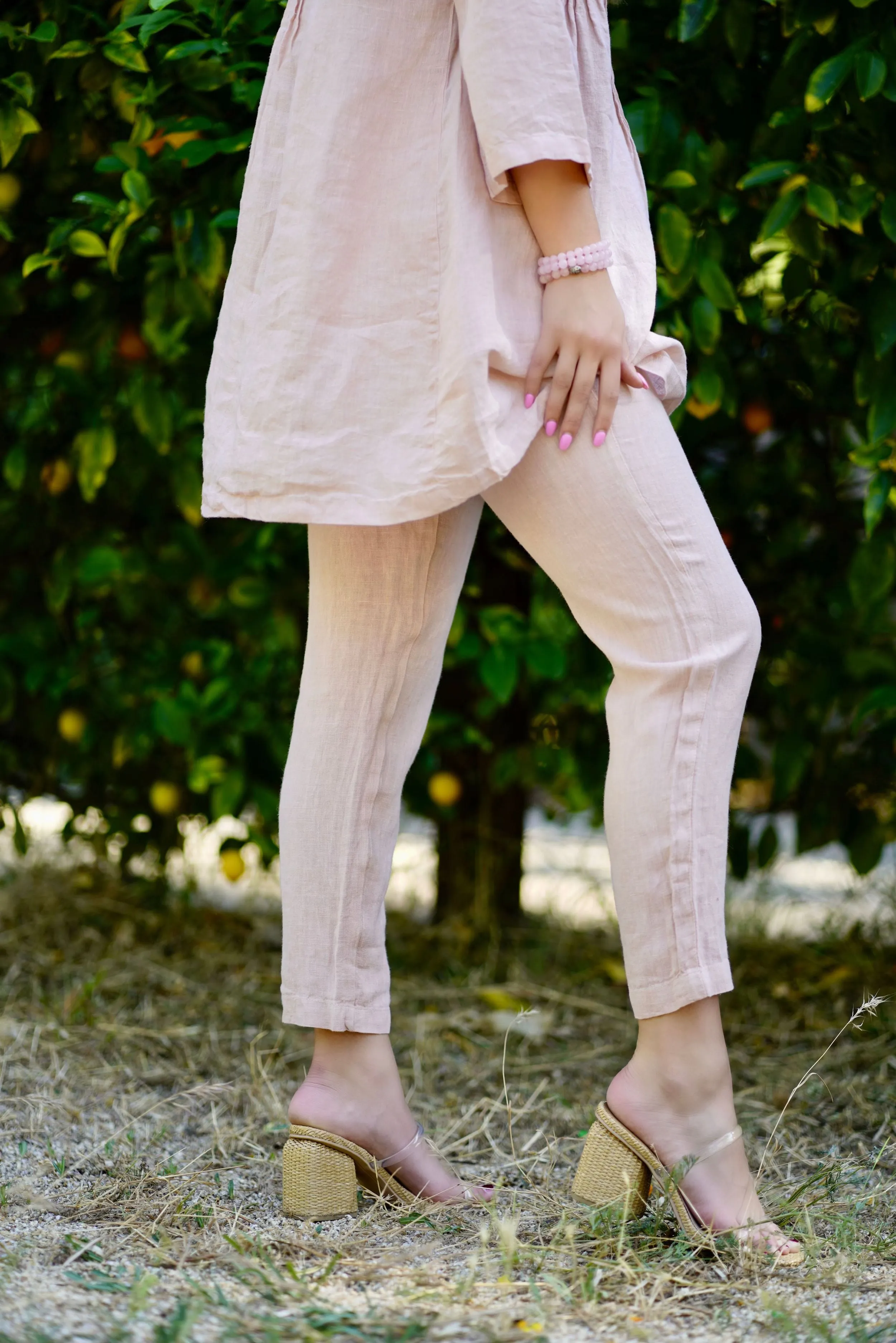 Classic Slim Fit Linen Pants