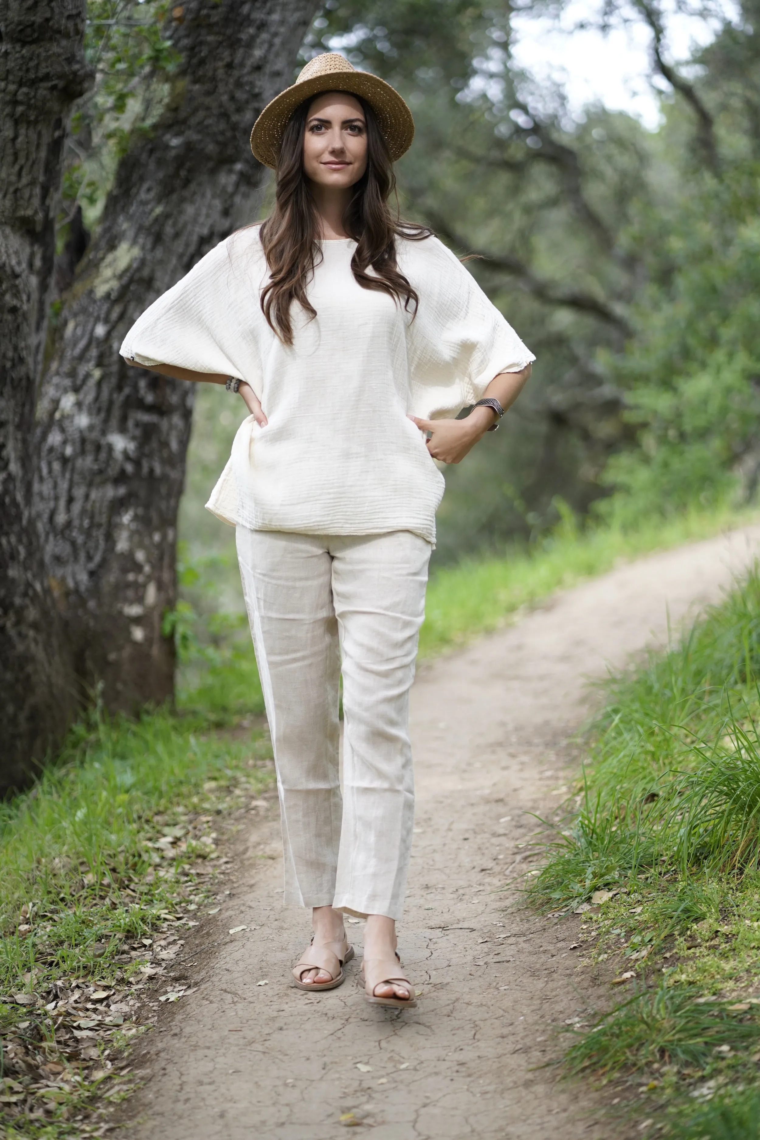 Classic Slim Fit Linen Pants