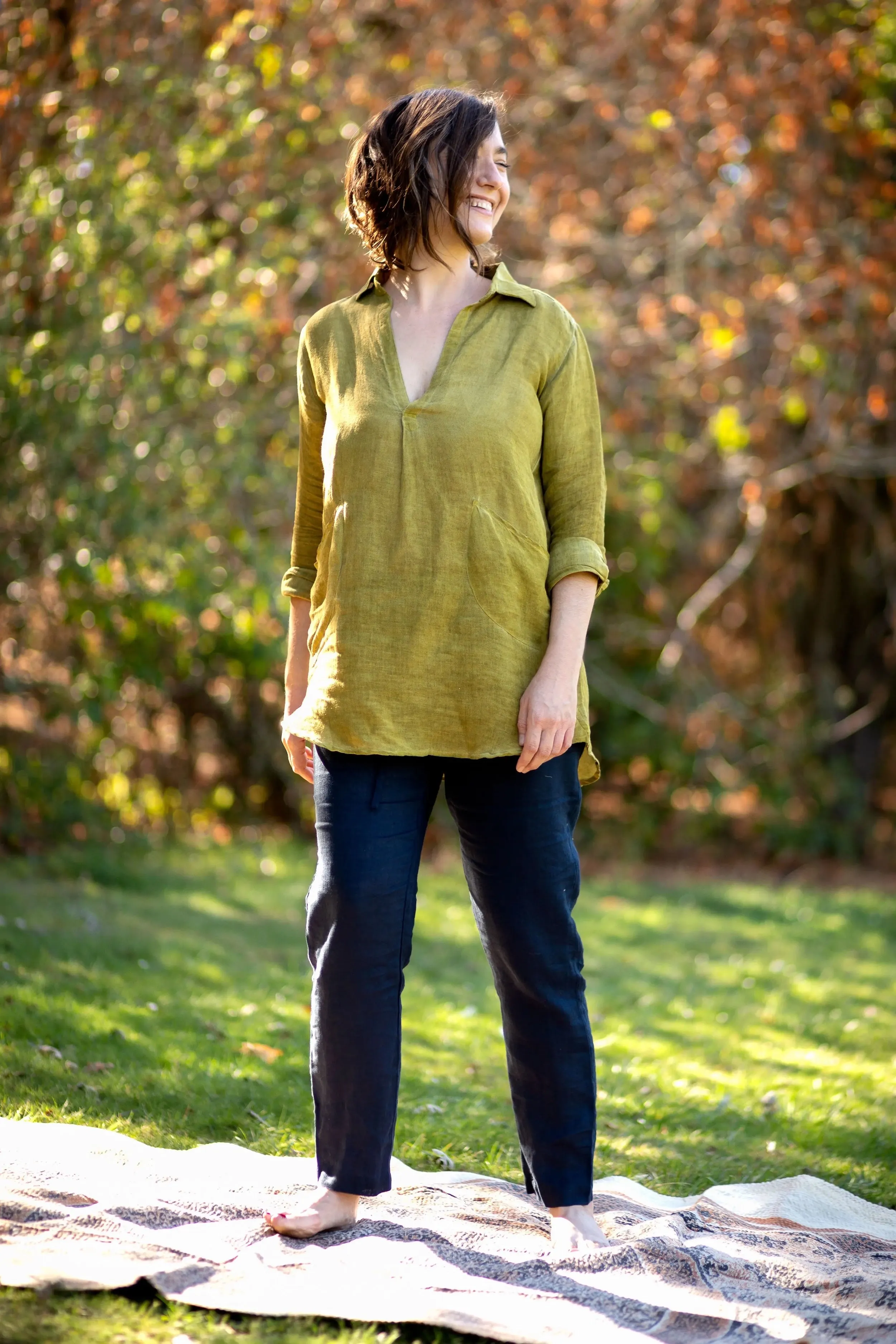 Classic Slim Fit Linen Pants